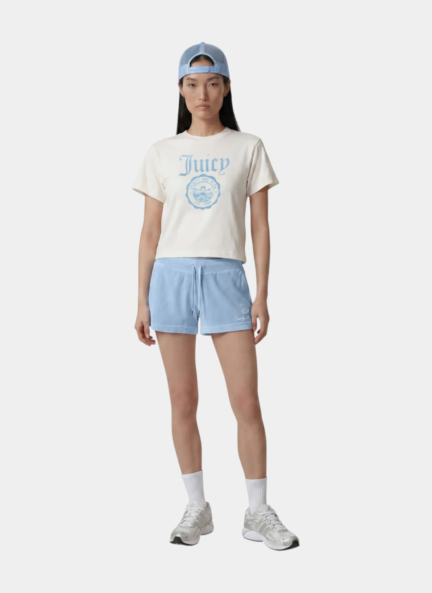 Шорты Juicy Script Velour Short Sky Blue