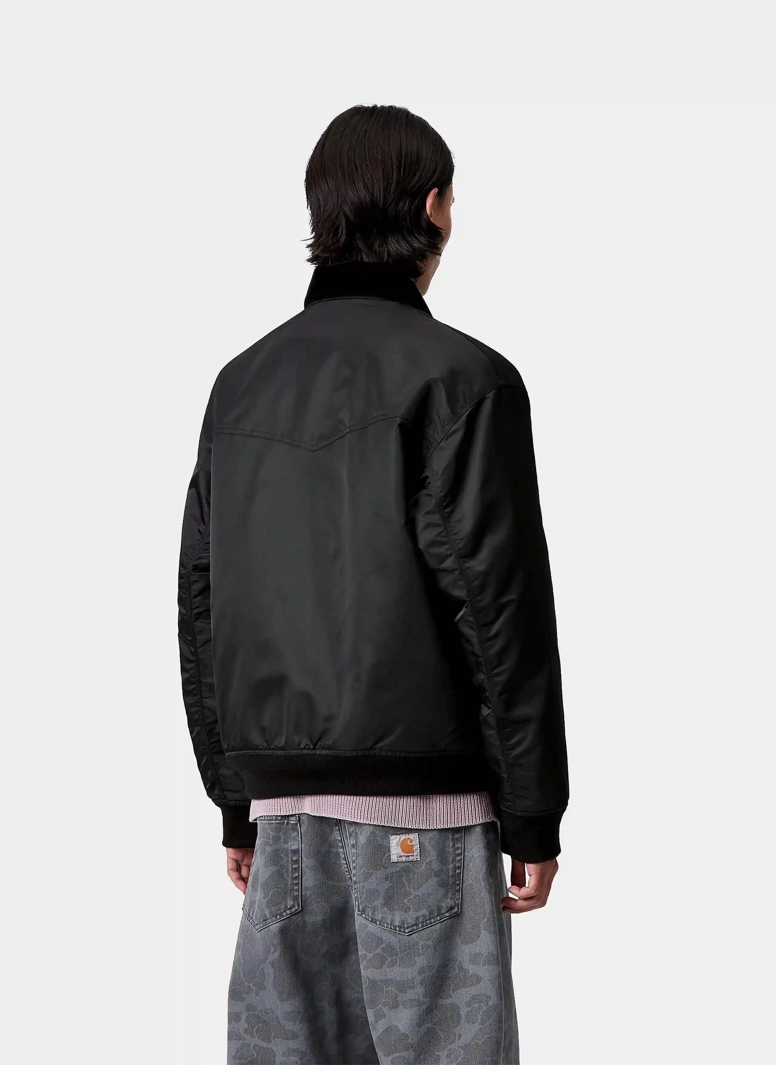 Бомбер Santa Fe Alumni Jacket Black / Scarlet