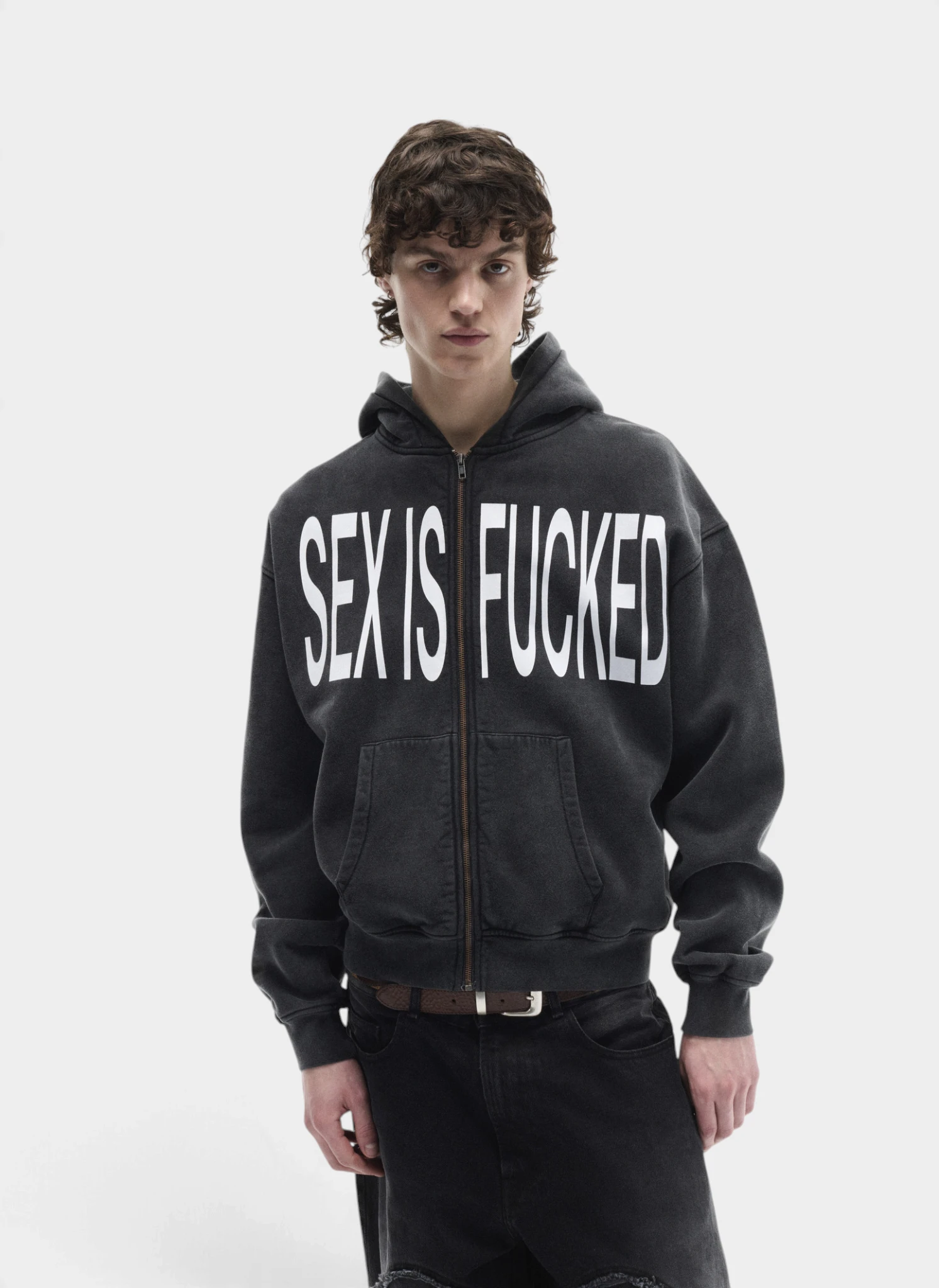 Худи на молнии Censor Me Baby Zip Hoodie Off-Black