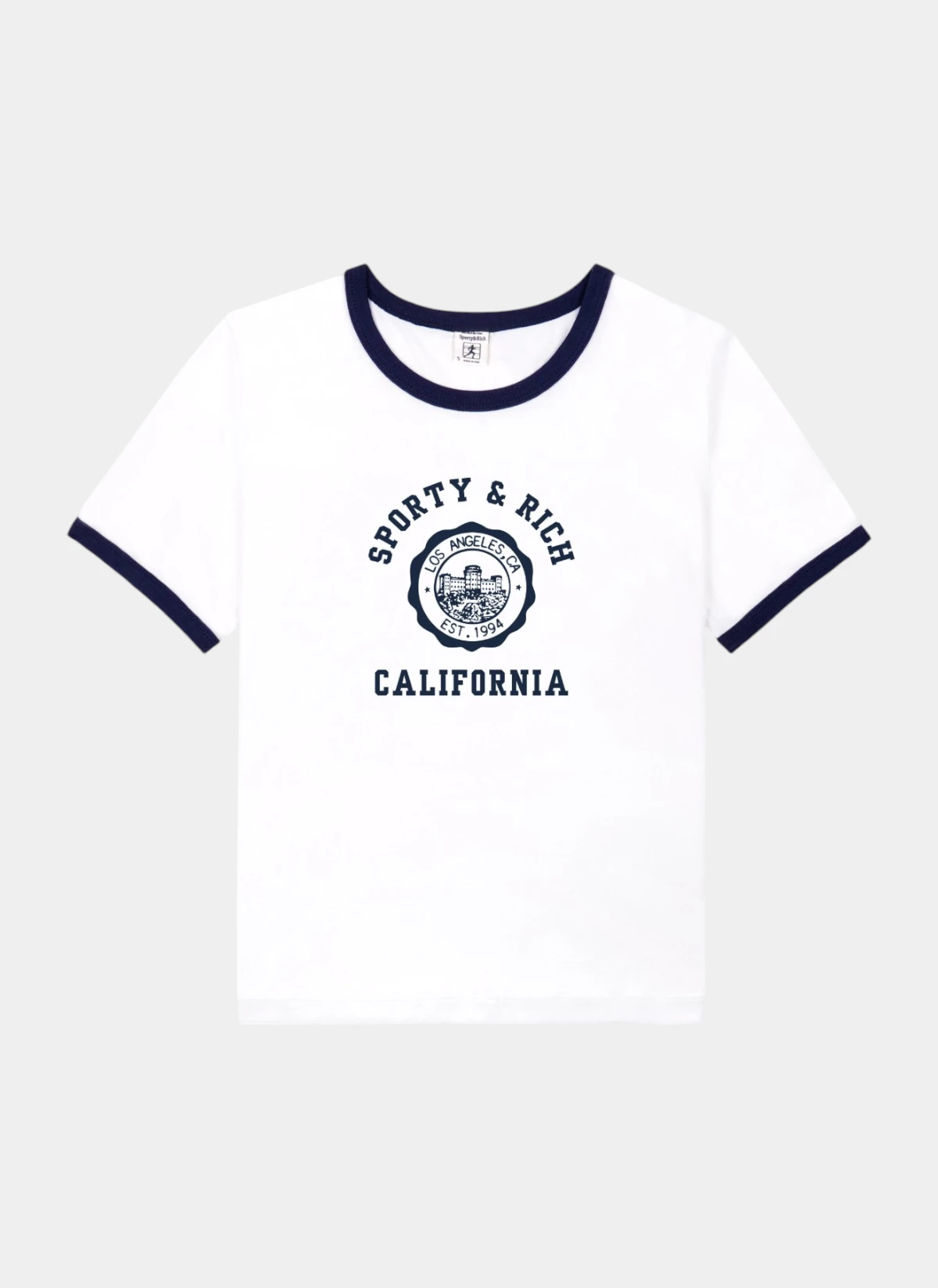Футболка California Emblem Soft Ringer Tee White/Dark Navy