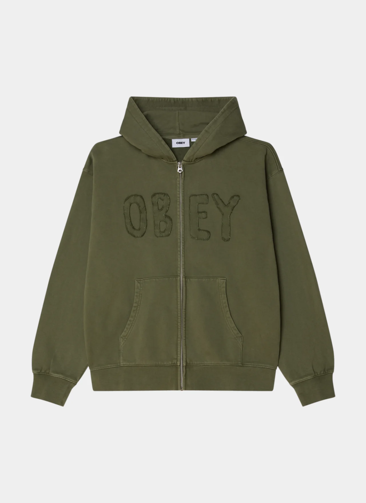 Худи на молнии Hybrid Faded Zip Hood Deep Lichen Green Faded Wash