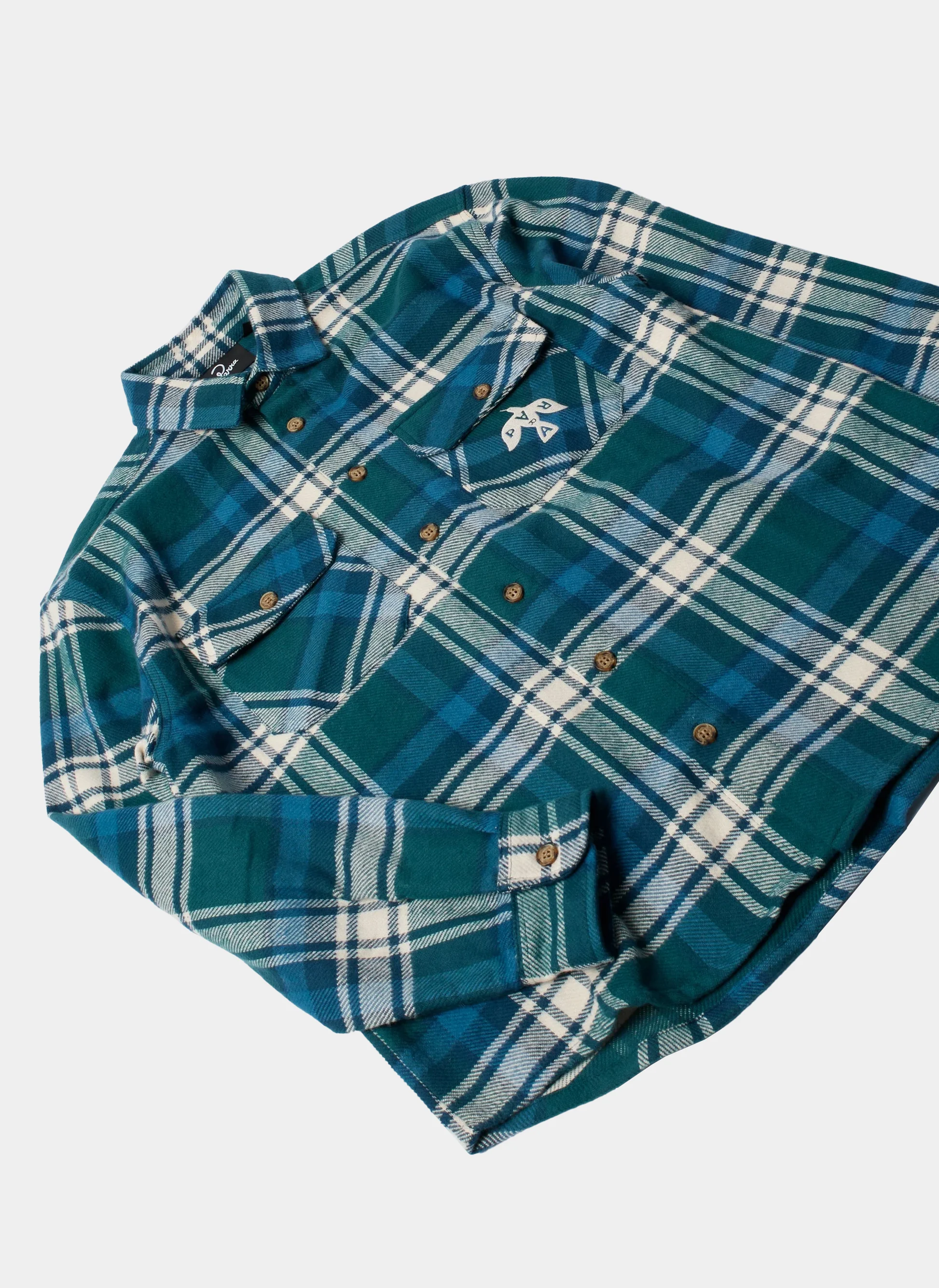 Овершот Crow Flanel Shirt Pine Green