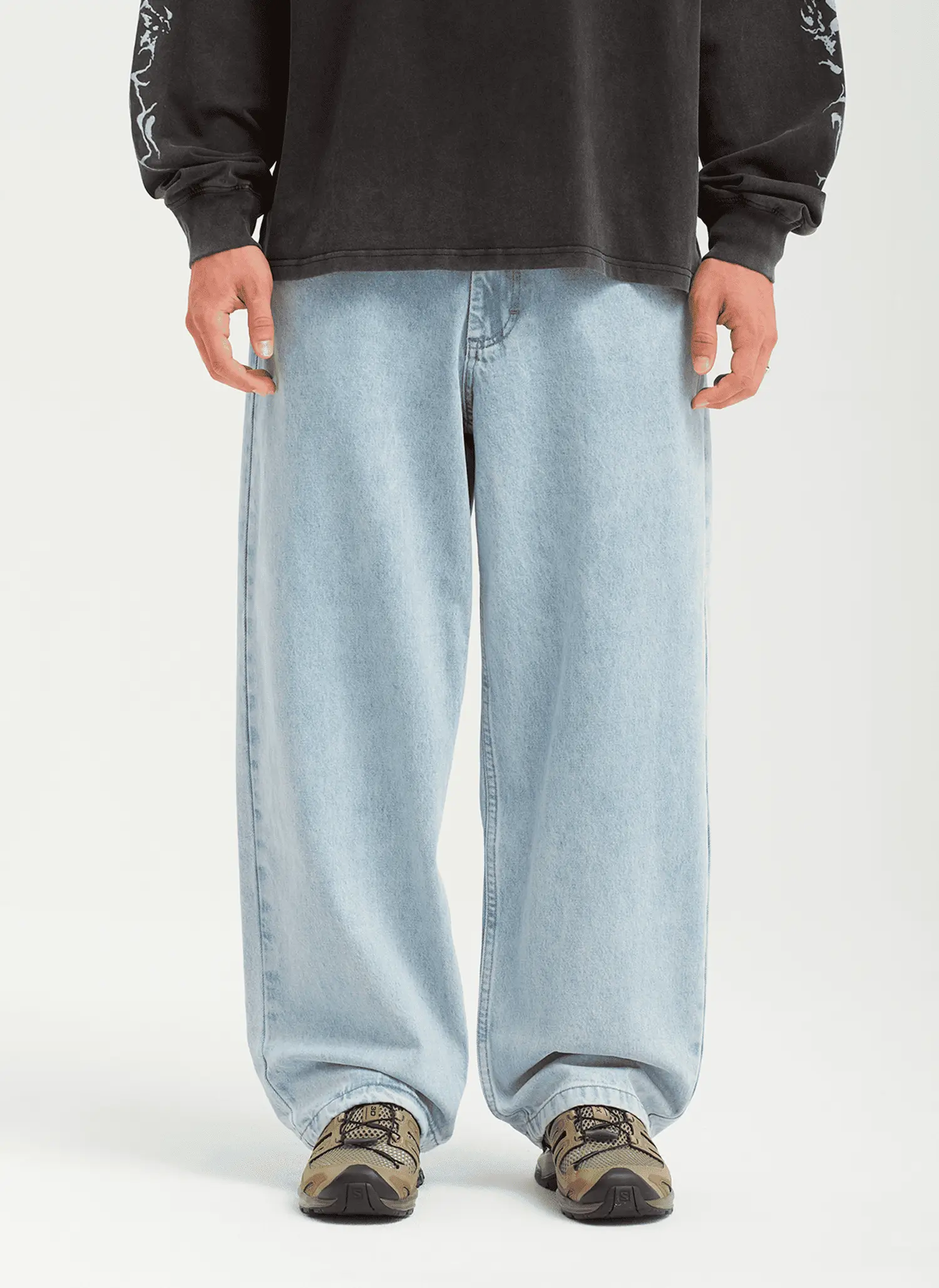 Джинсы Og Logo Baggy Denim BLUE HEAVY STONE BLEACHED