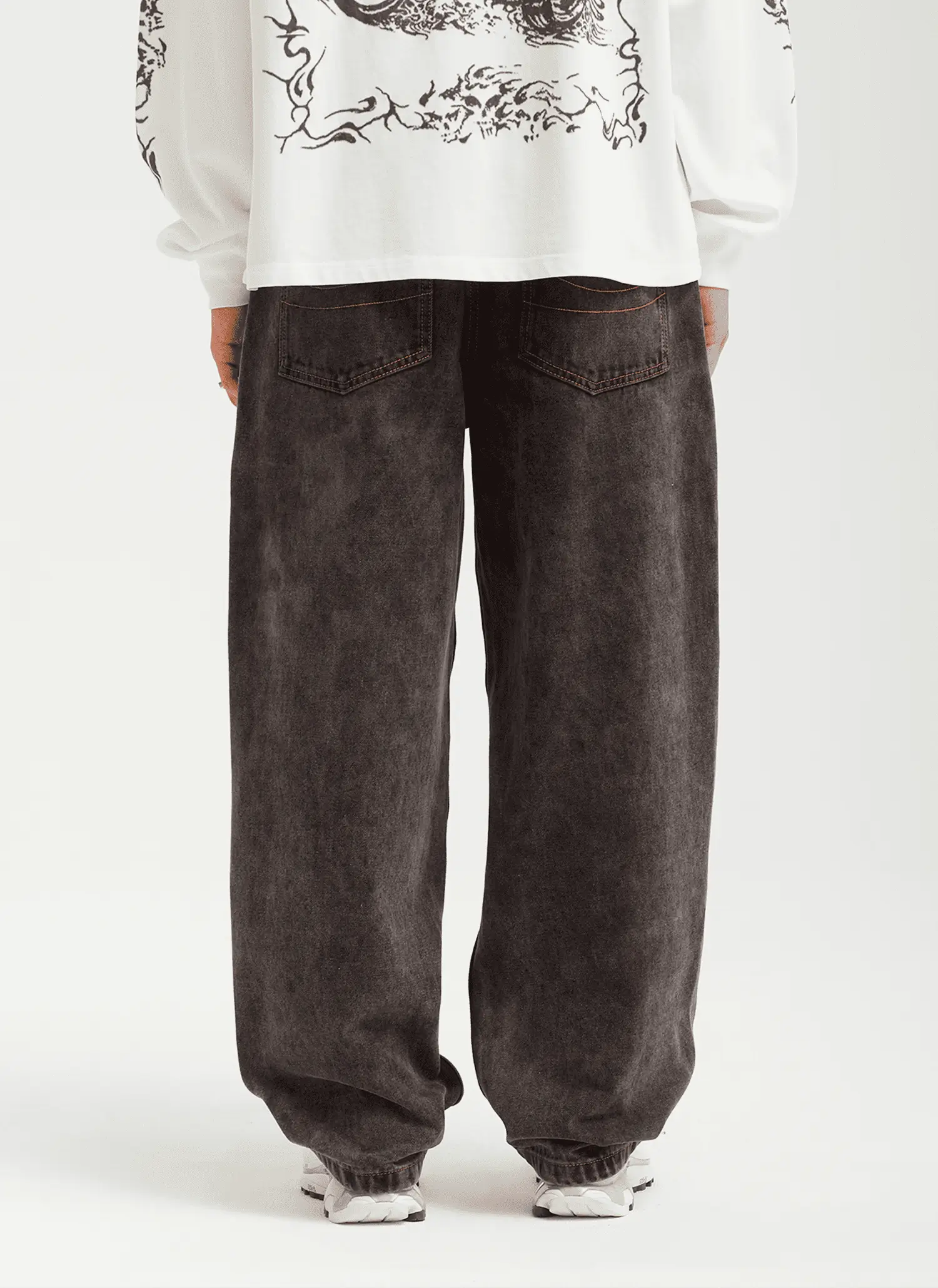 Джинсы Og Logo Baggy Denim BLACK STONE WASHED