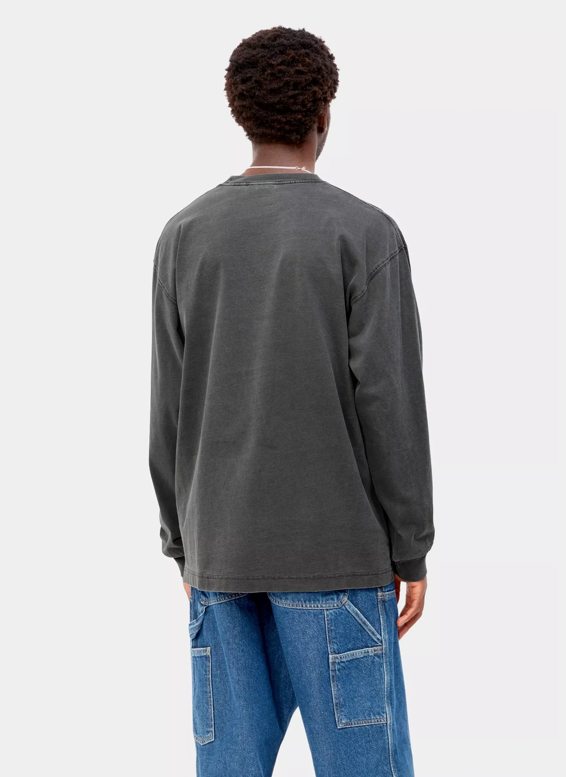 Лонгслив L/S Nelson T-Shirt Black (Garment Dyed)