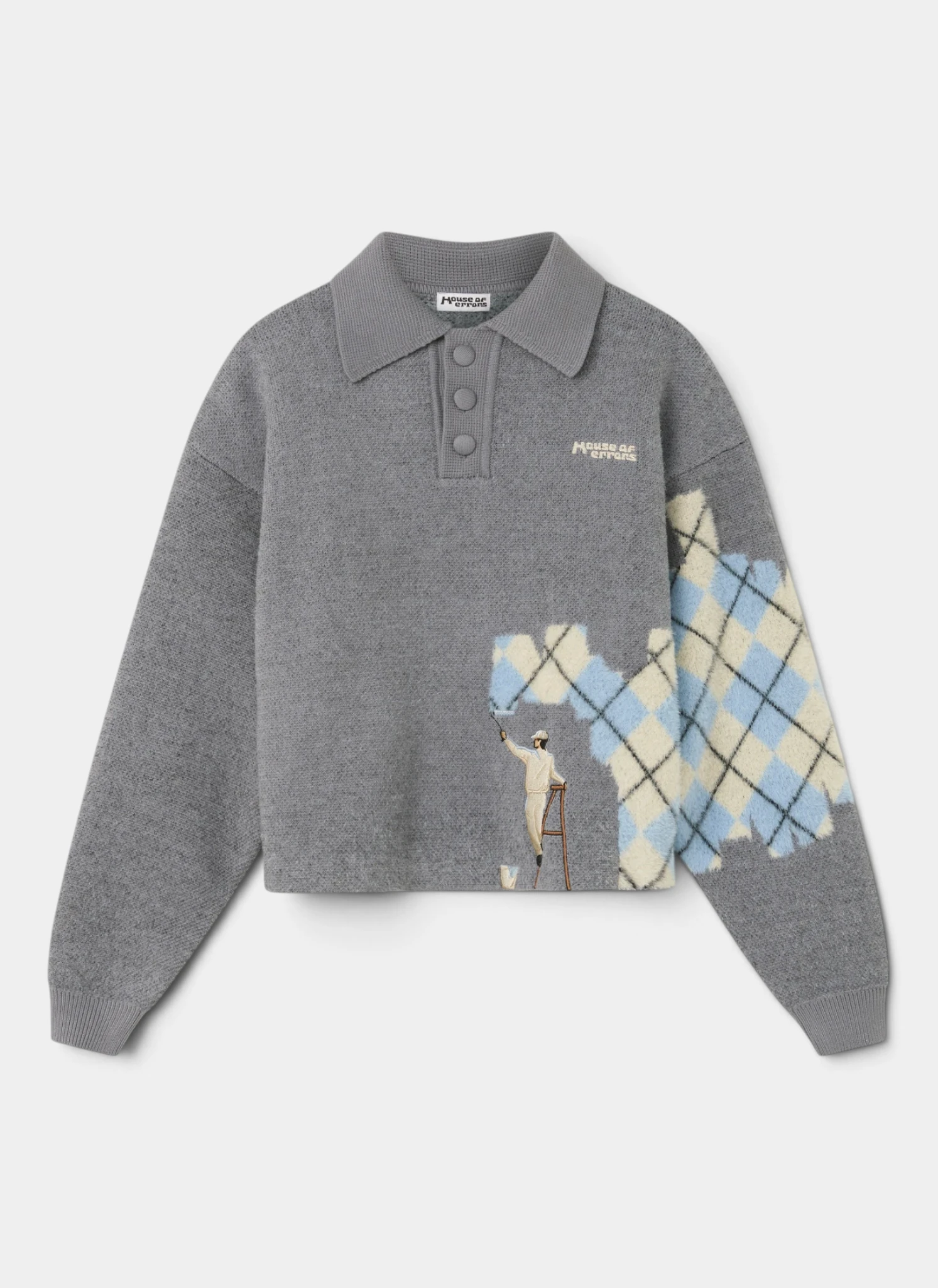 Поло Knitted Wall Painter Rugby Grey/Plaid