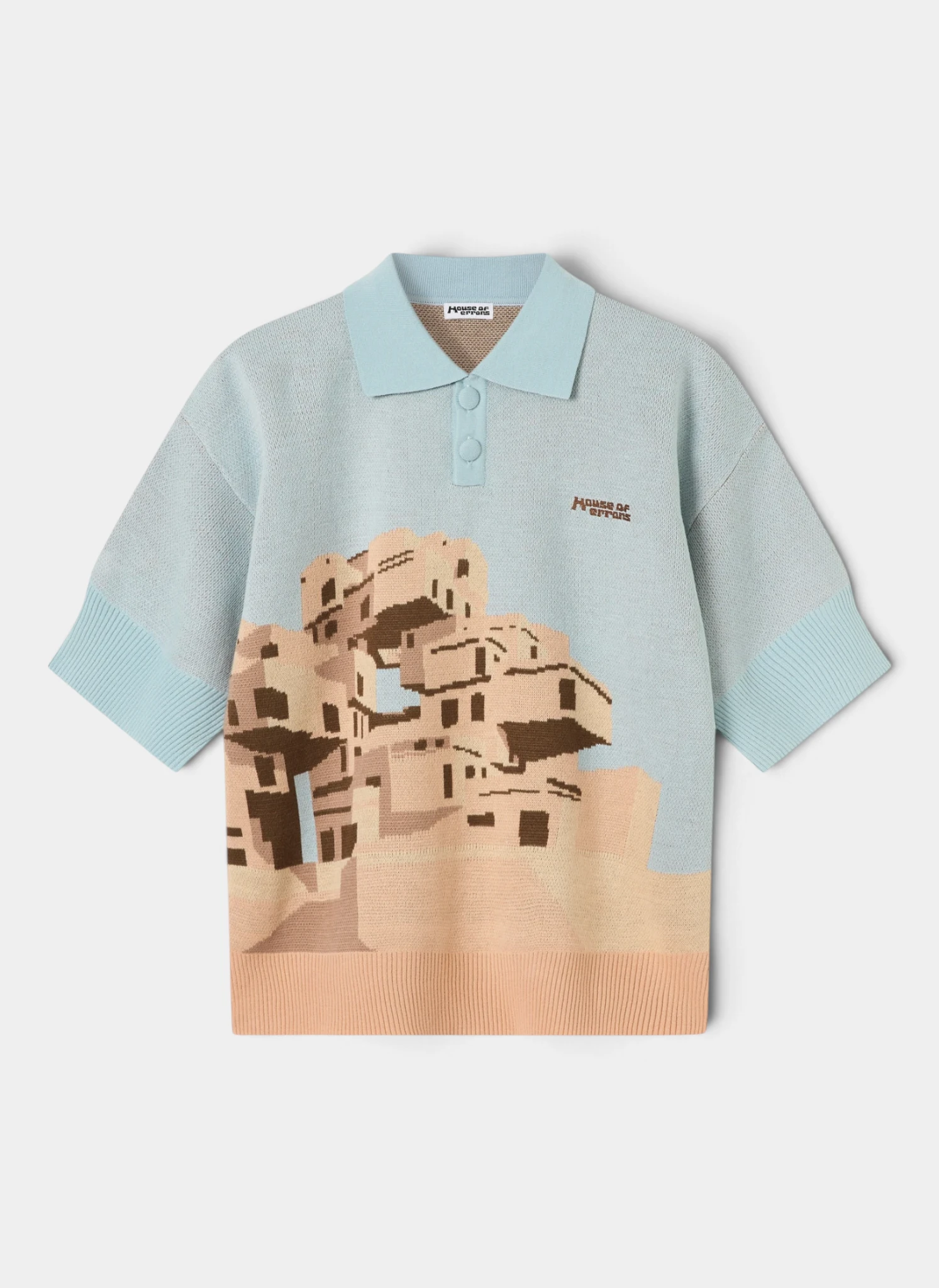 Поло The Apartments Knitted Polo Blue
