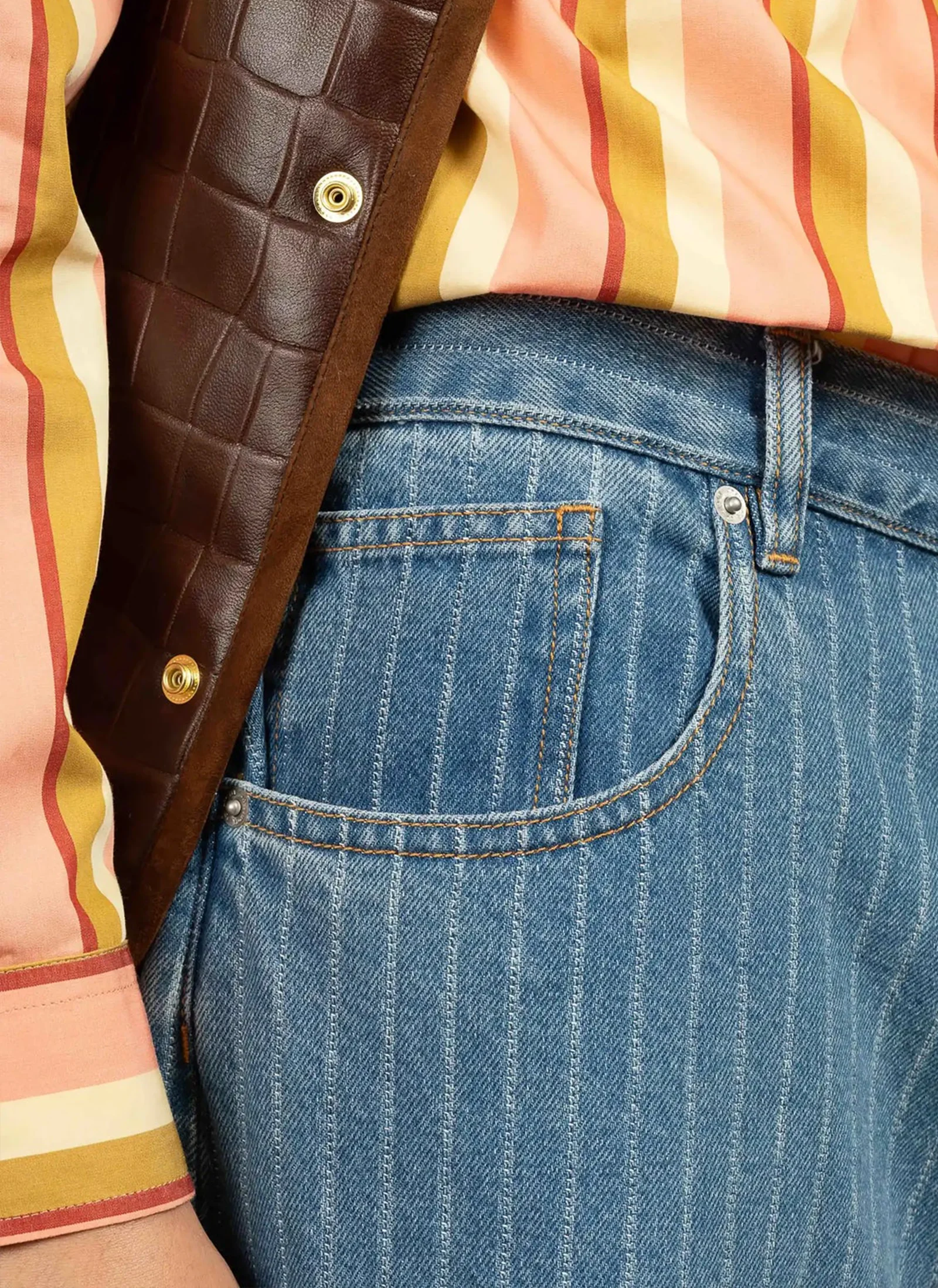 Джинсы ‘Le Jean Baggy Rayures’ Blue