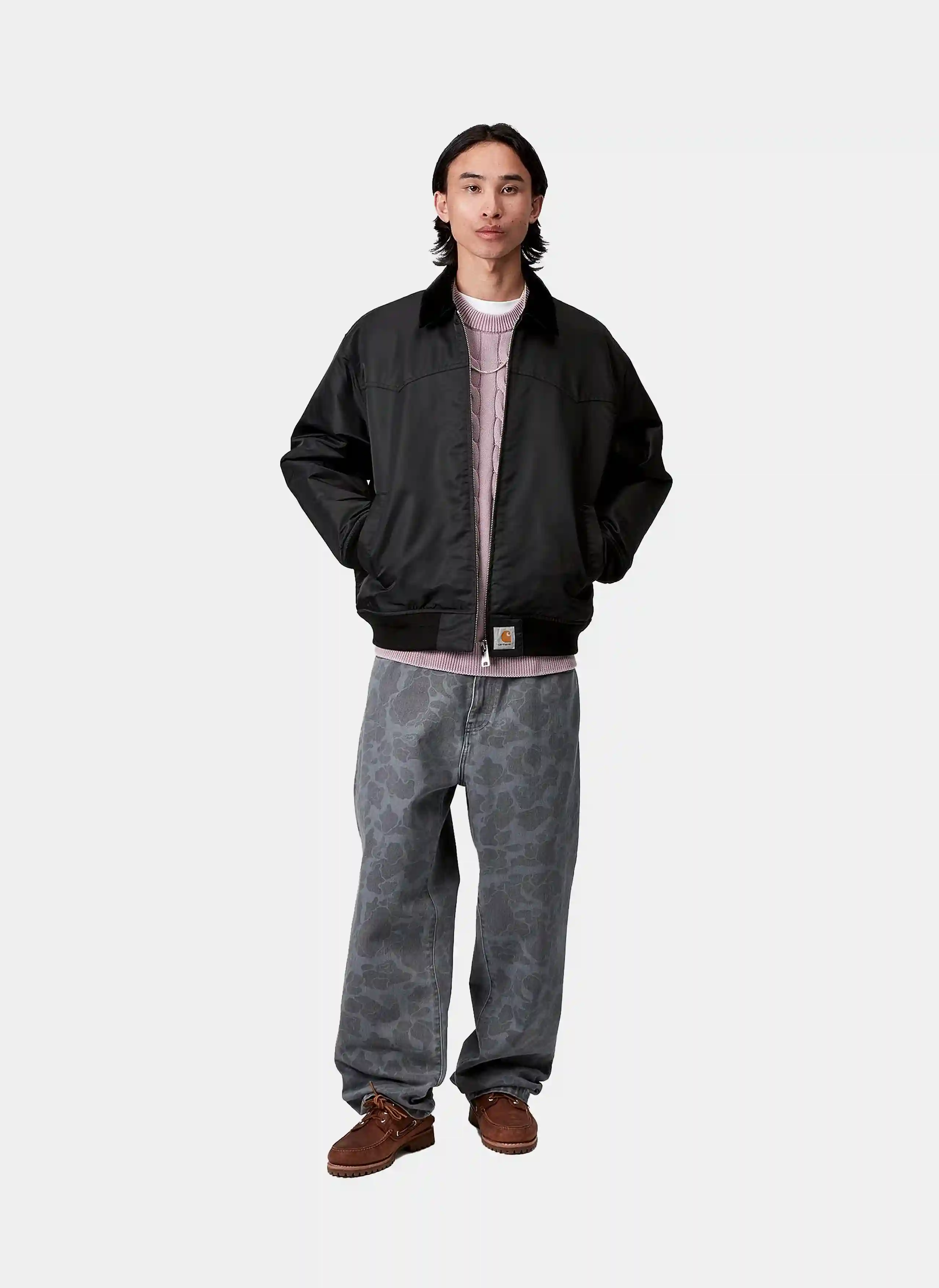 Бомбер Santa Fe Alumni Jacket Black / Scarlet