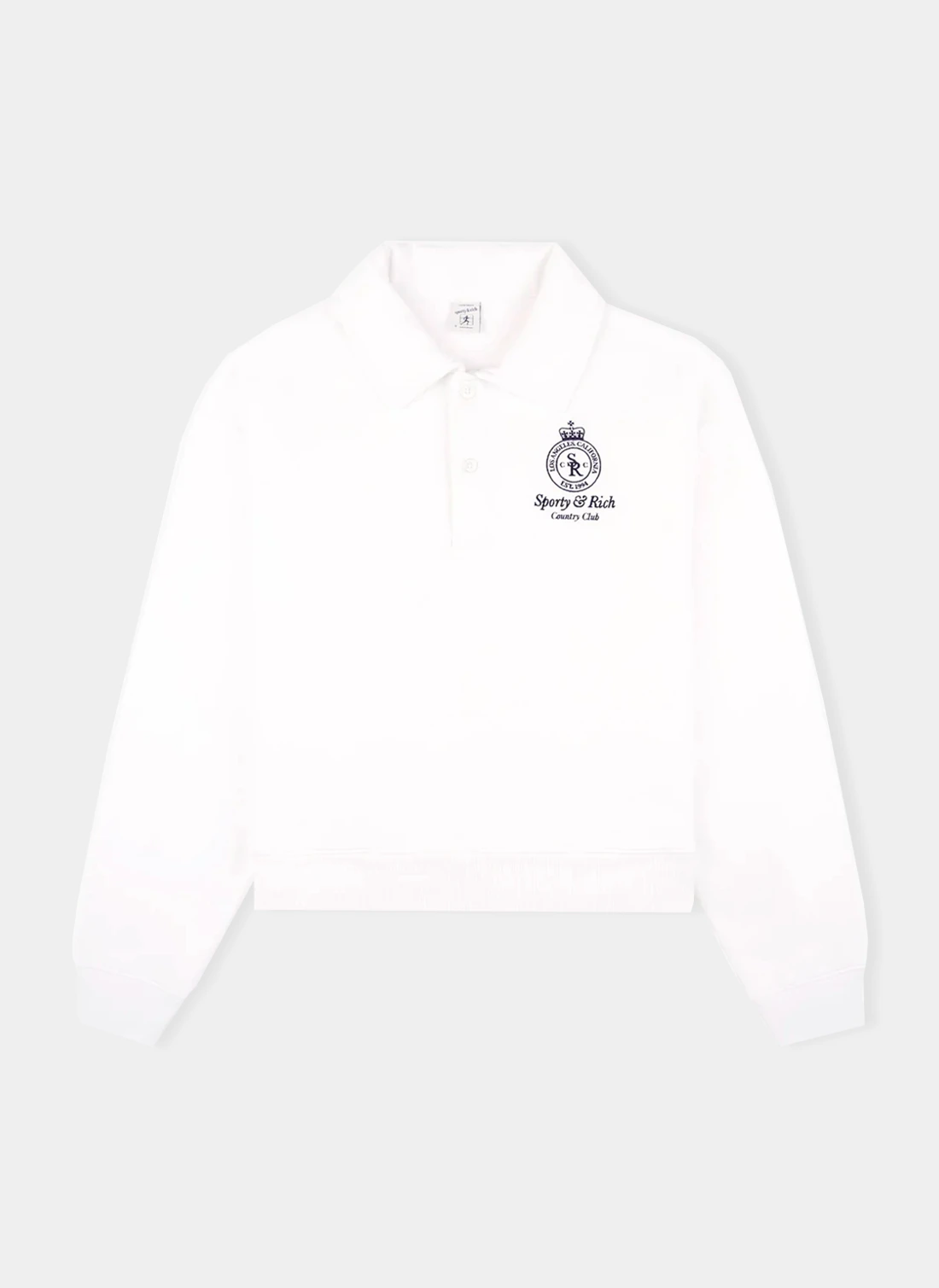 Рубашка Crown Country Embroidered Cropped Polo White