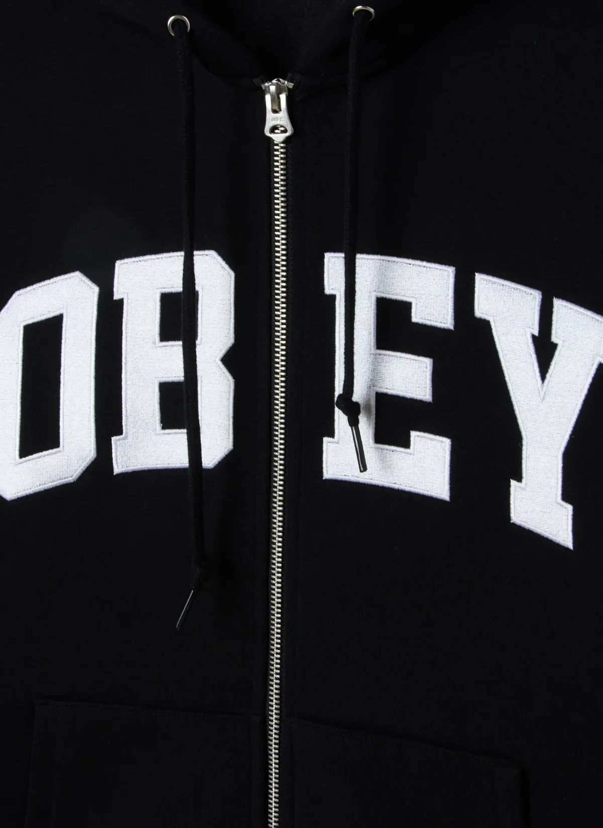 Худи на молнии Obey Collegiate Zip Hood Black