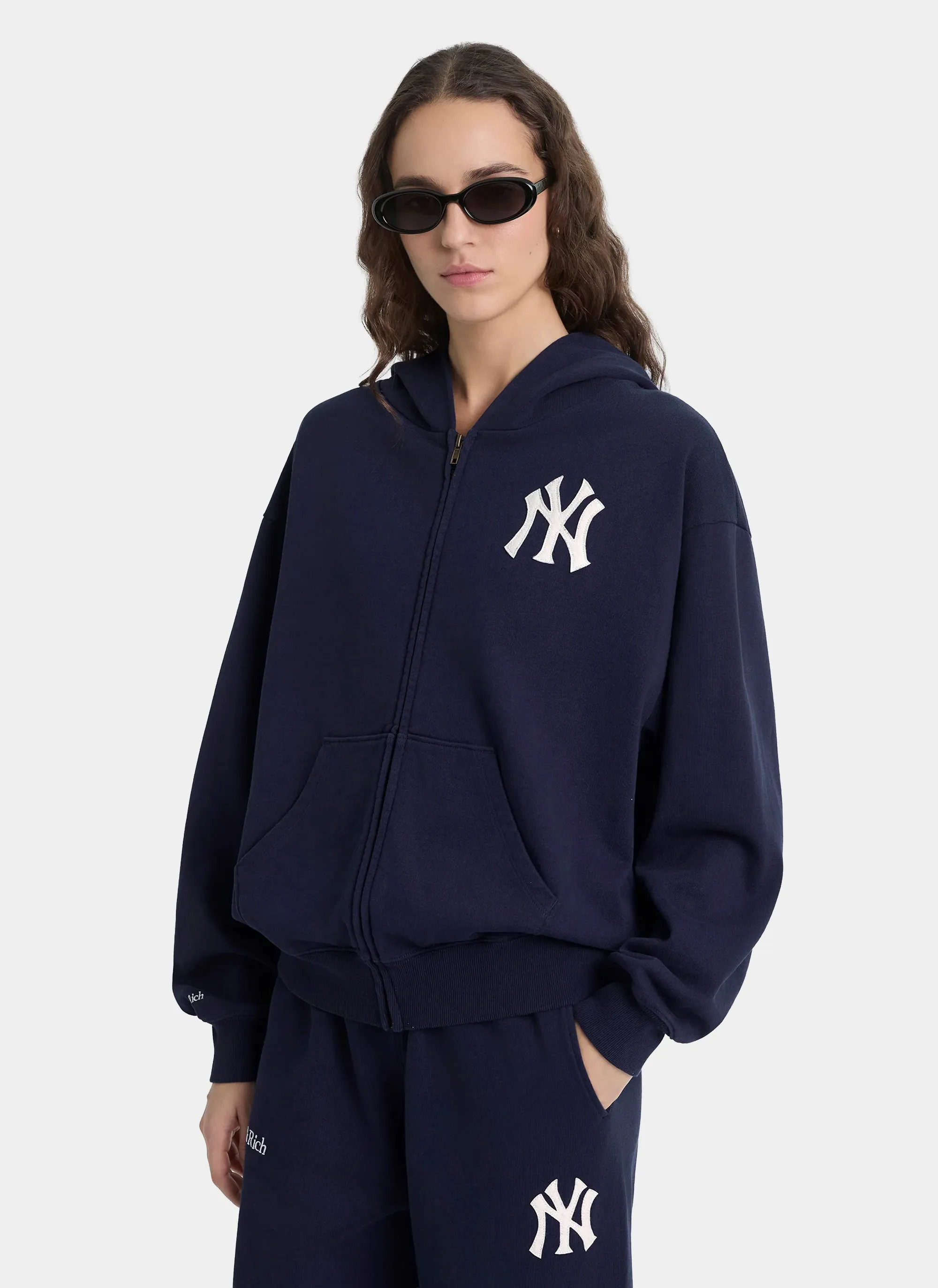 Худи на молнии Heritage Yankees Serif Zip Hoodie Dark Navy