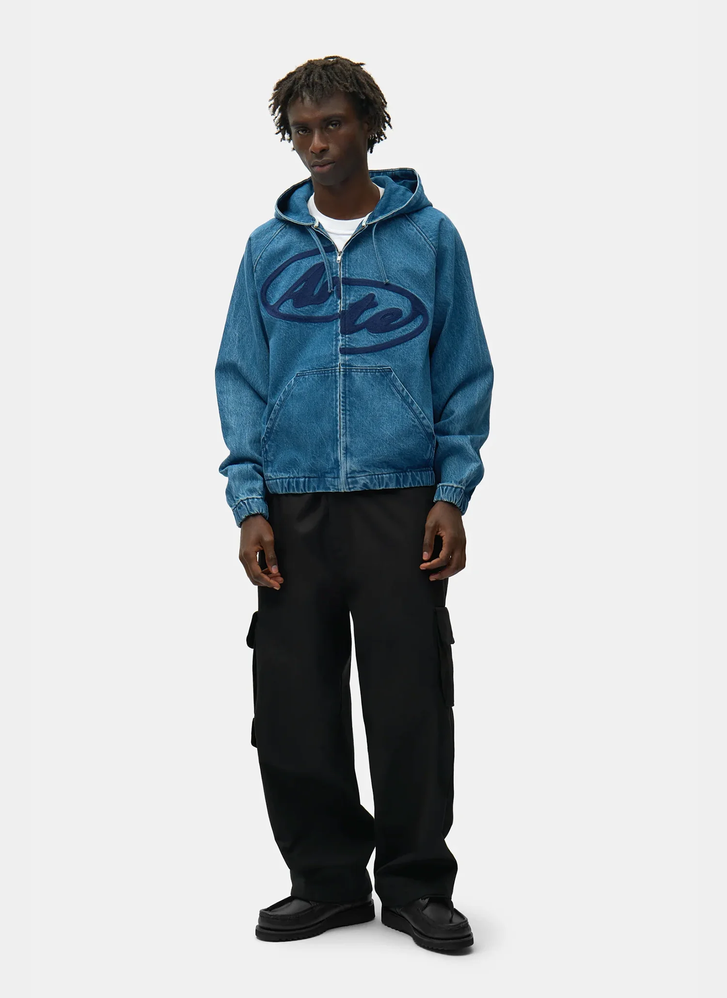 Куртка Split Logo Denim Hood Jacket Navy