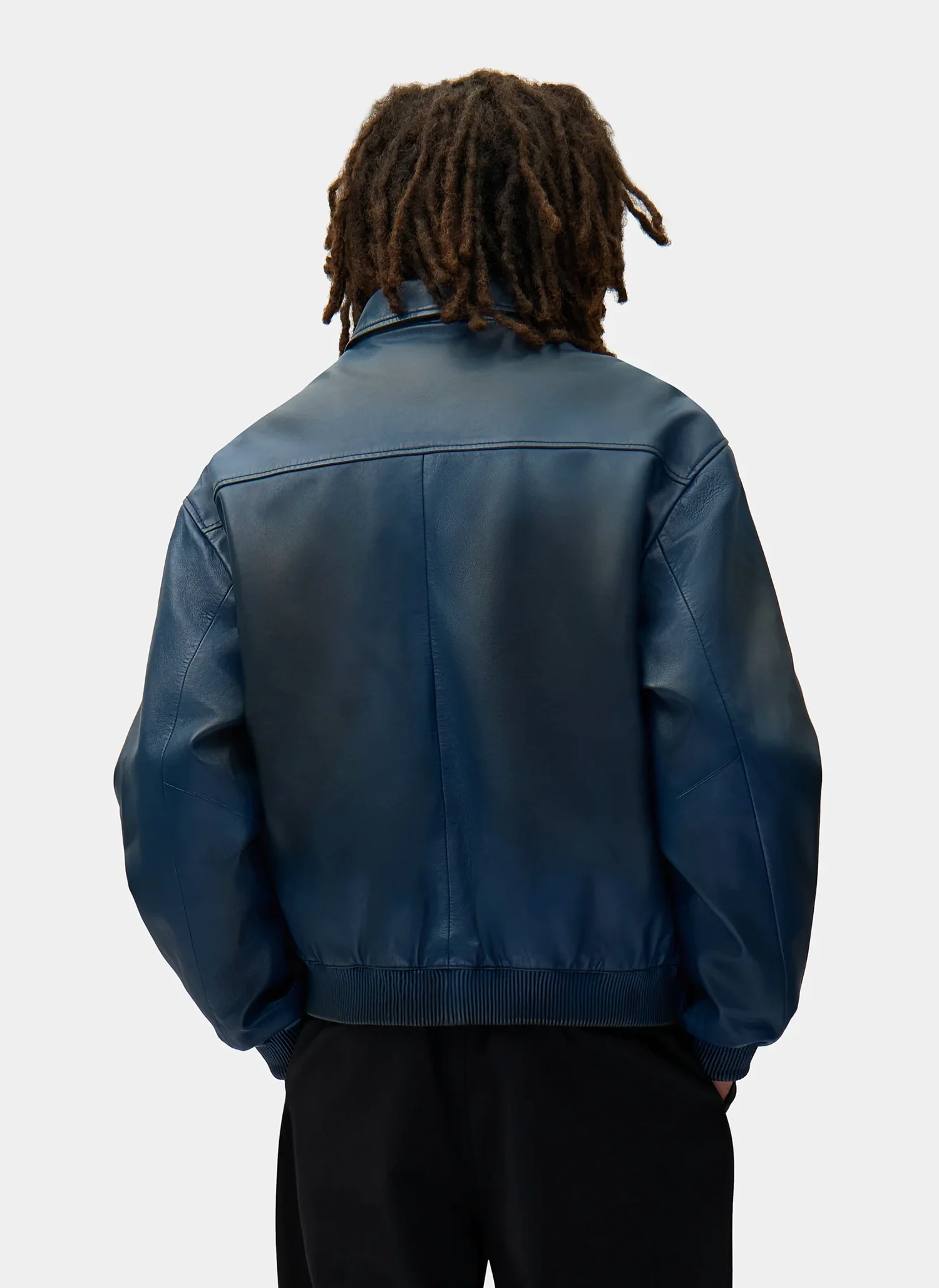 Бомбер Leather Fade Jacket Navy