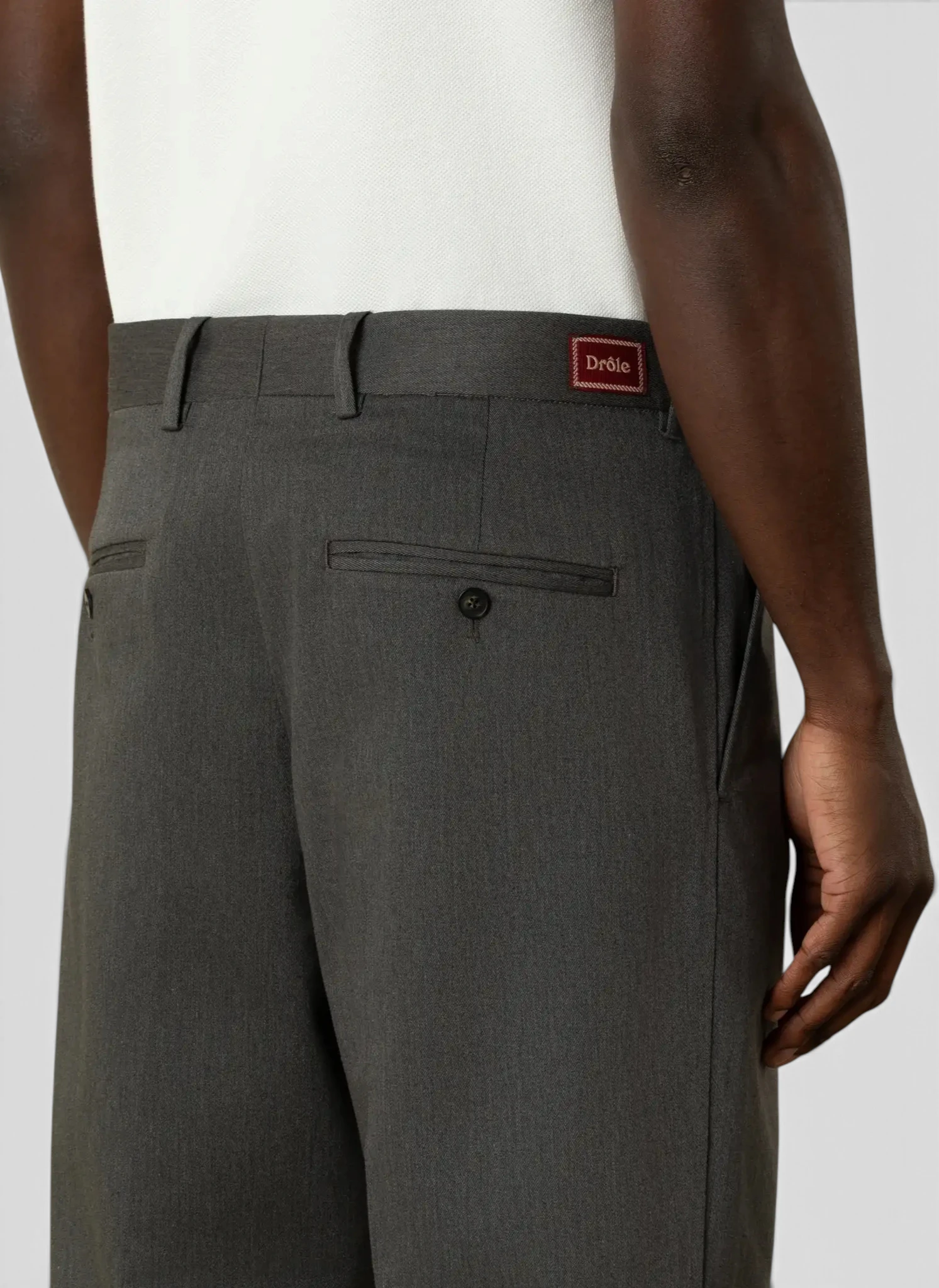 Брюки Twill Cropped Pleated Pants Grey