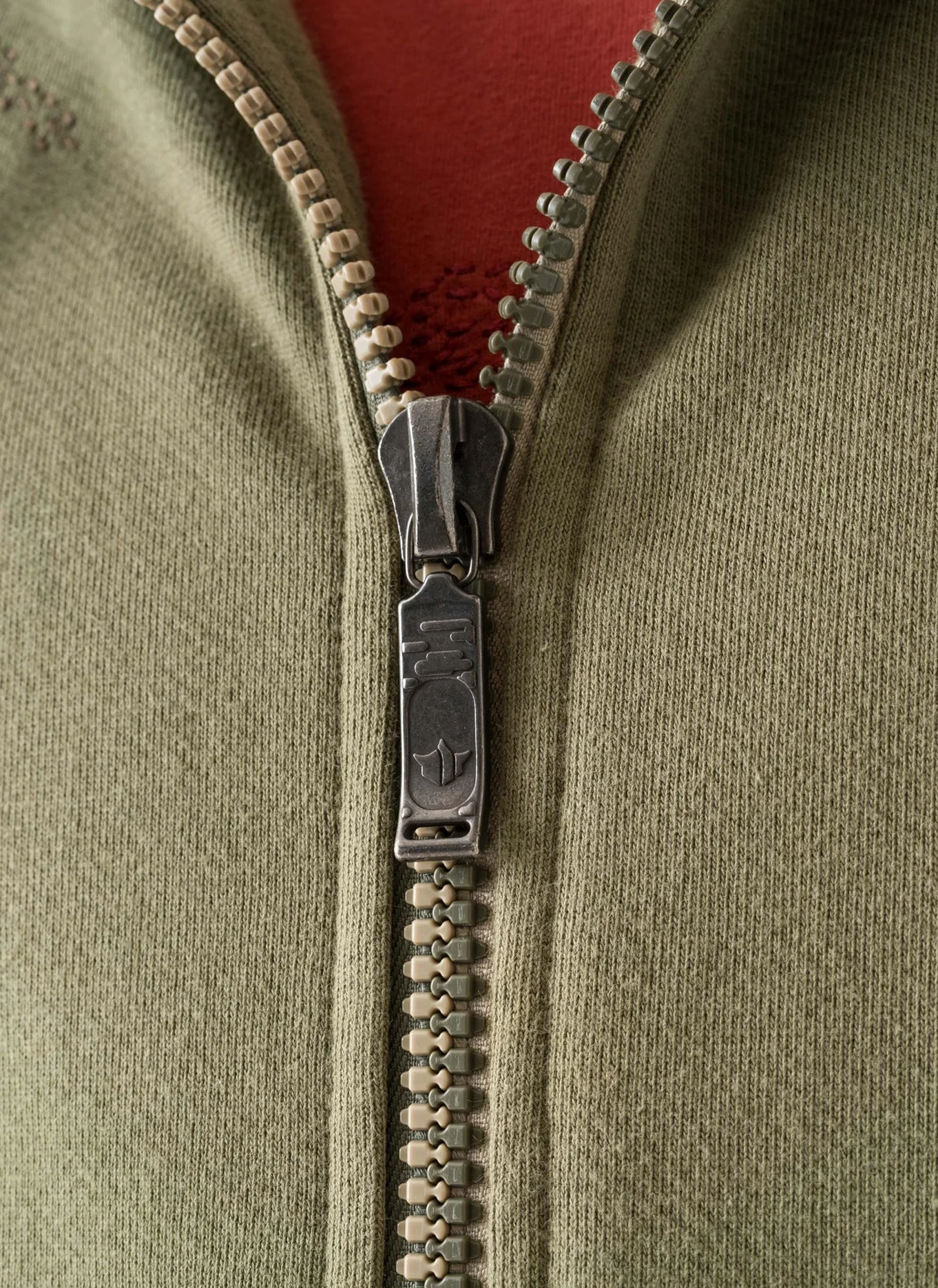 Худи на молнии Sashiko Bonsai Hooded Sweat  Olive