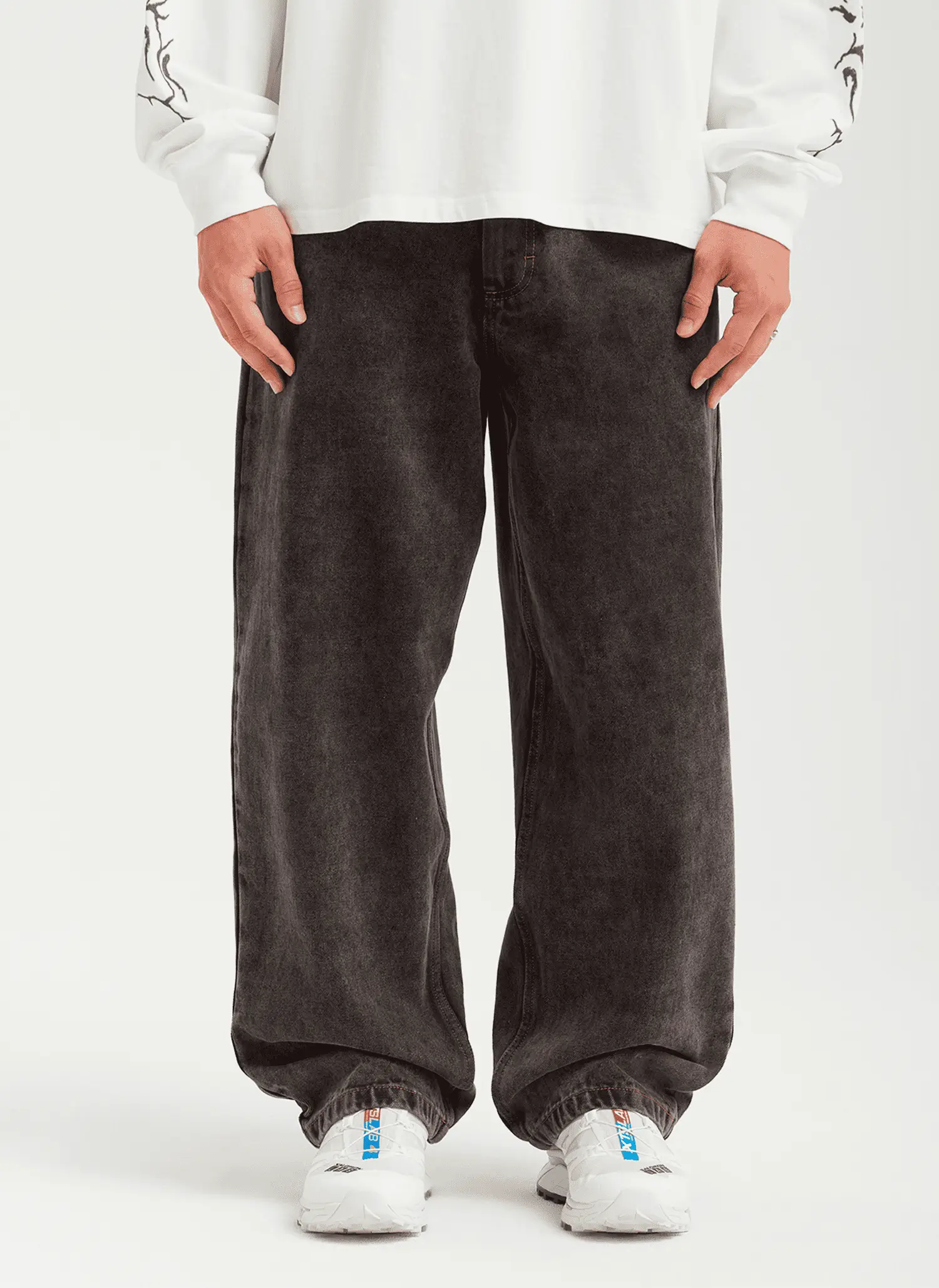 Джинсы Og Logo Baggy Denim BLACK STONE WASHED