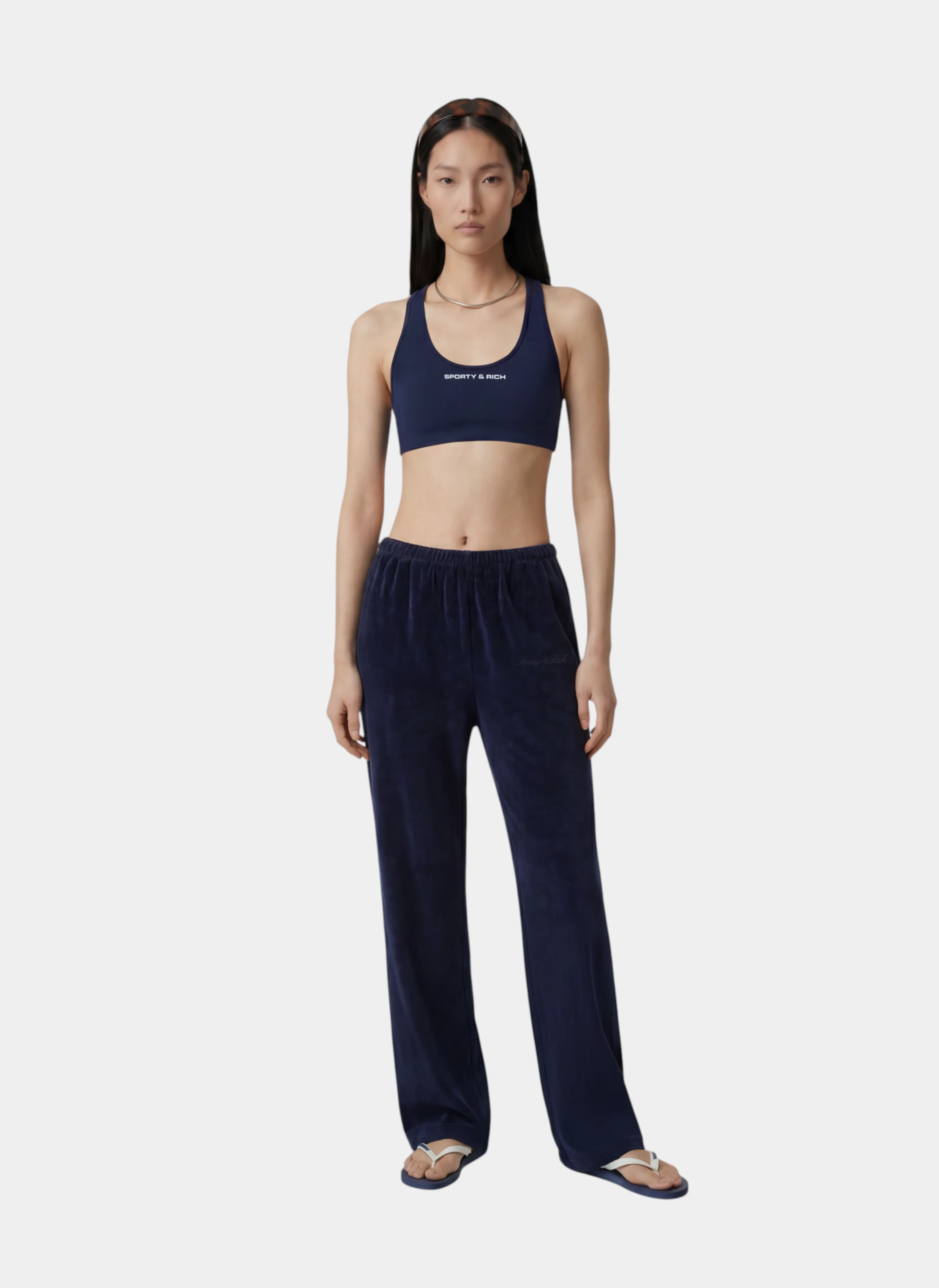 Брюки Signature Logo Krystal Trackpant Dark Navy/Crystal