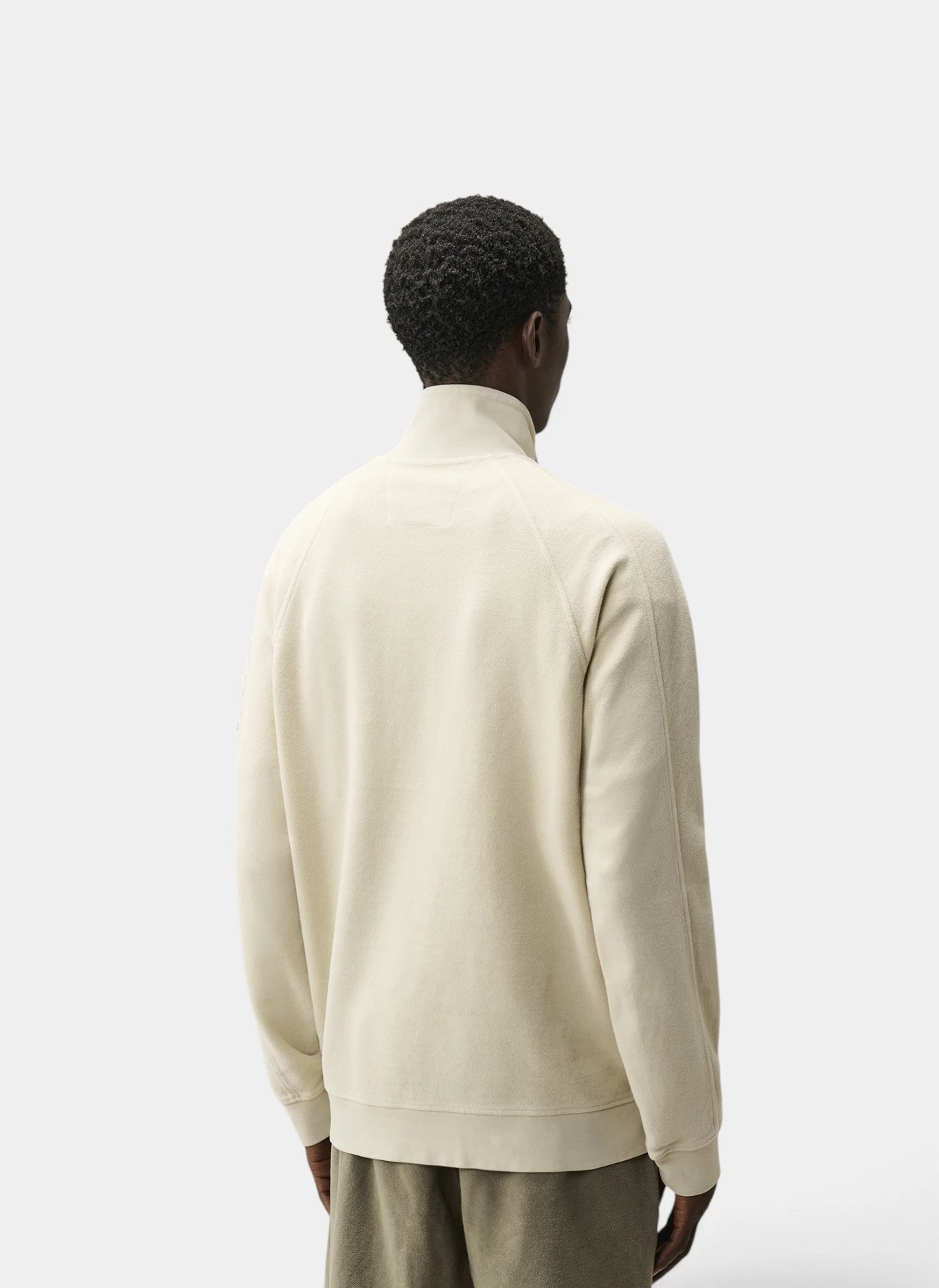 Свитшот Brushed Emerized Diagonal Fleece Half Zip Lens Sweatshirt Silver Birch