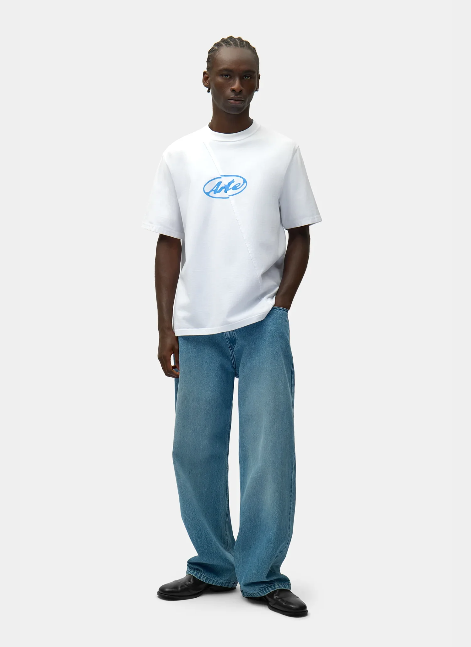 Джинсы Circle Logo Pocket Pants Blue