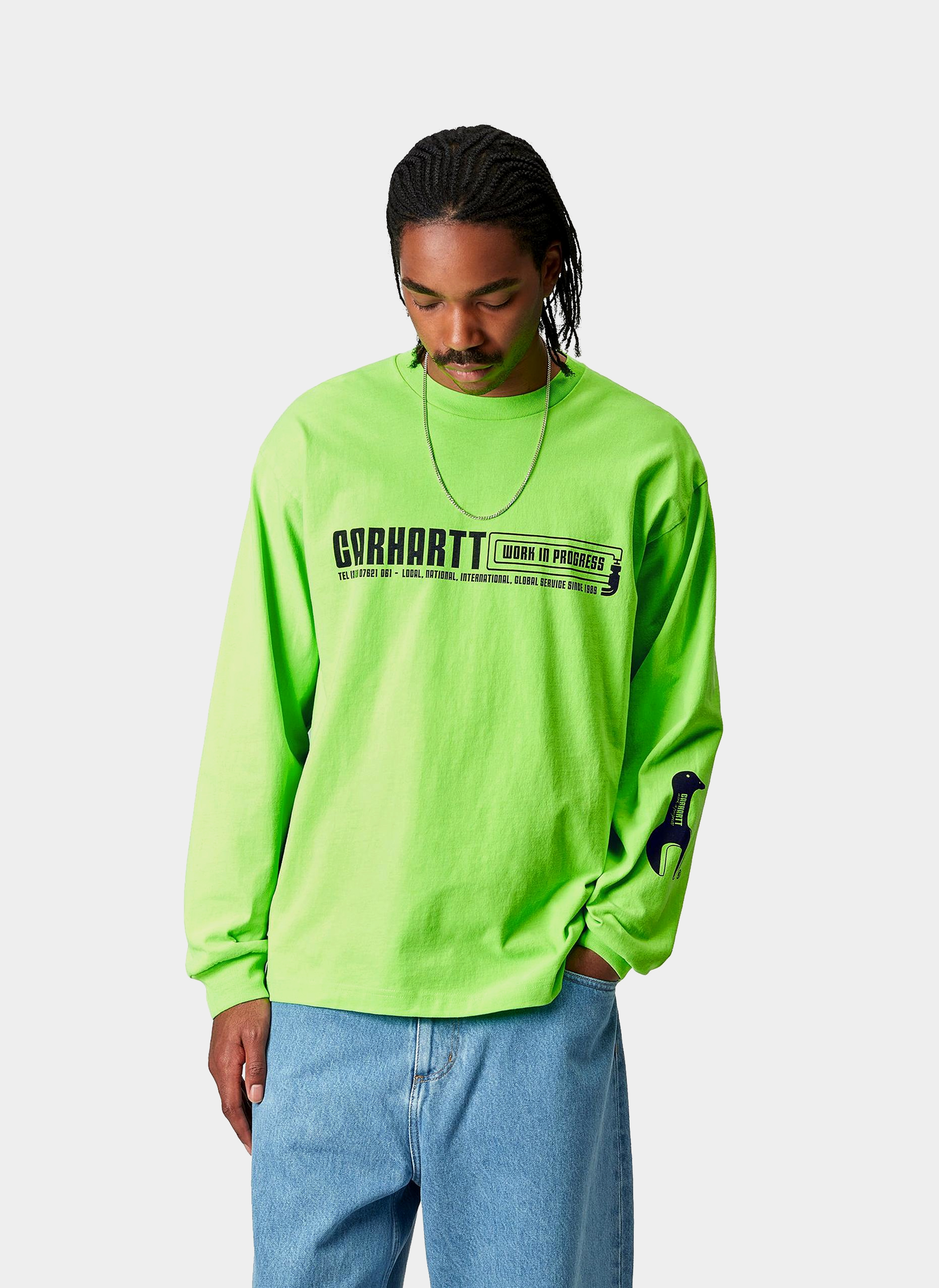 Лонгслив ‘L/S Industry T-Shirt’ LUMO GREEN / BLACK (GARMENT DYED) Лонгслив ‘L/S Industry T-Shirt’ LUMO GREEN / BLACK (GARMENT DYED)