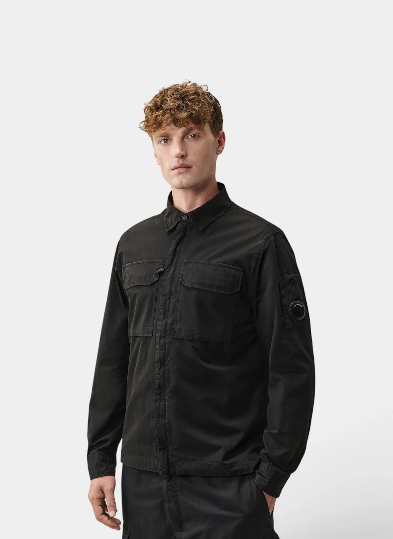 Овершот Organic Gabardine Zipped Lens Overshirt Black