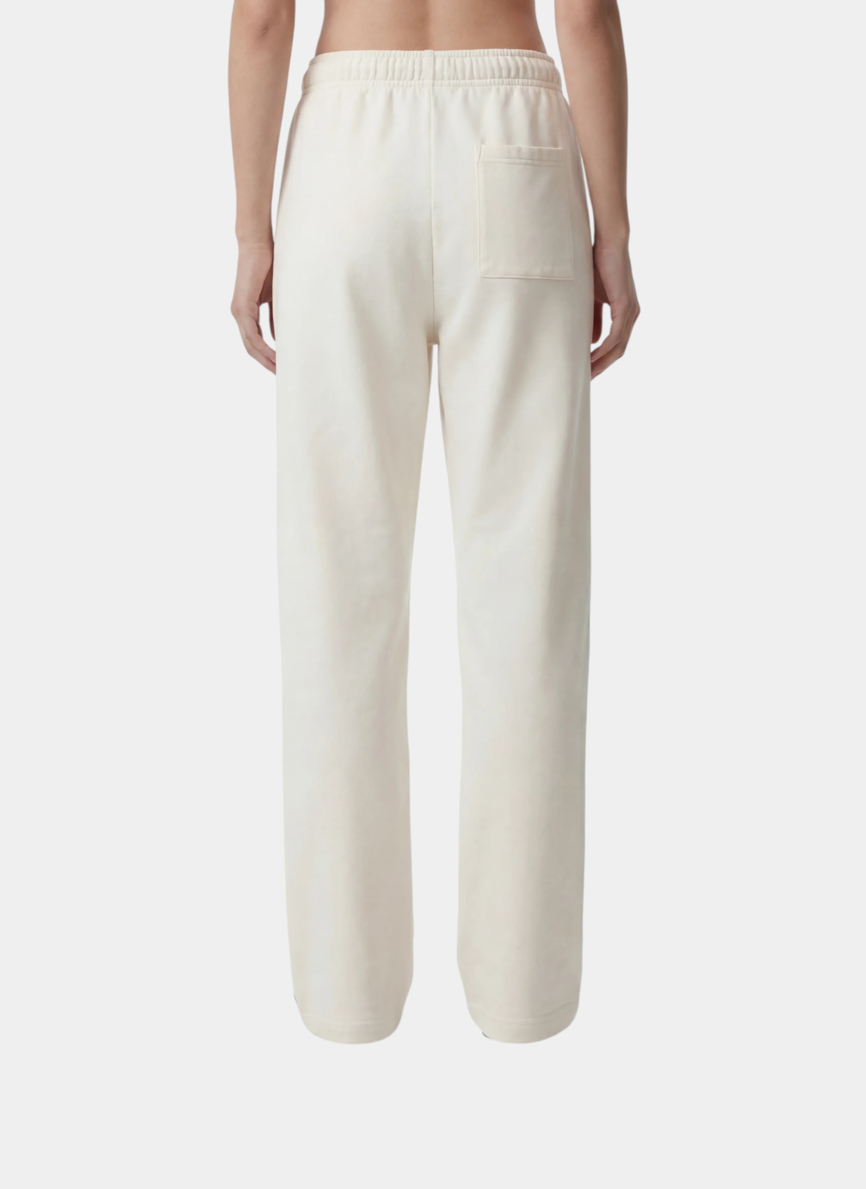 Брюки Signature Logo Embroidered Wide Sweatpant Ecru/Light Navy