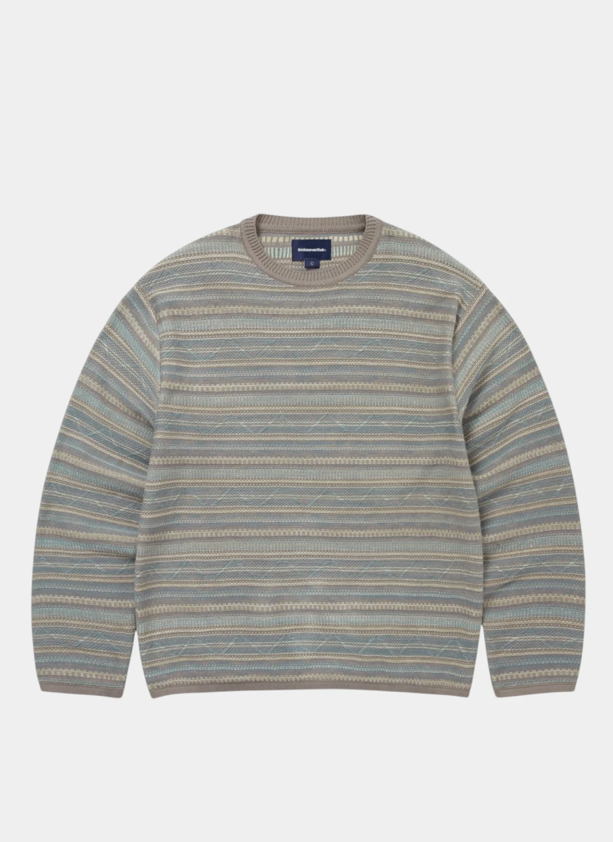 Свитер Pattern Knit Crew Slate