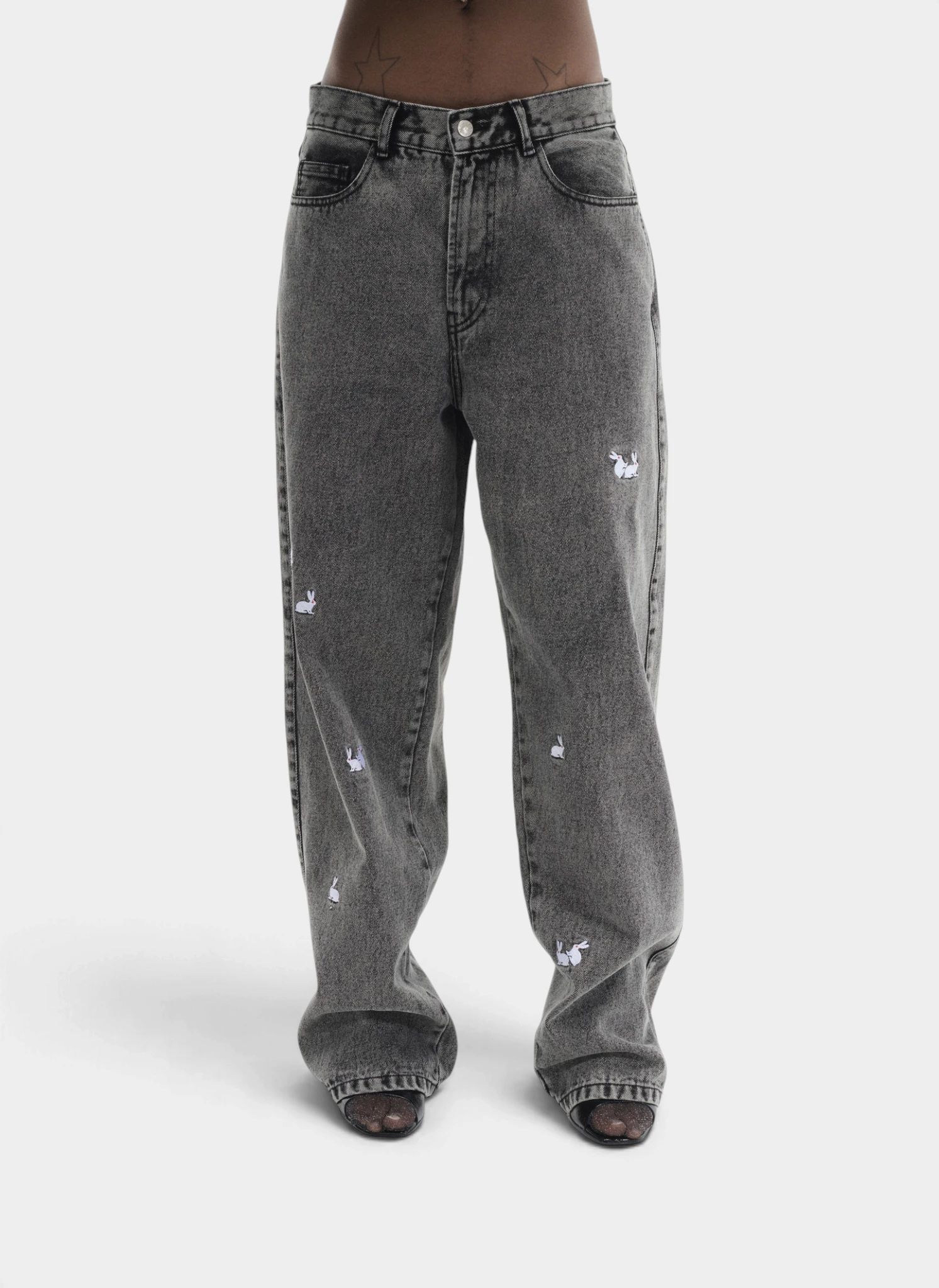 Джинсы A Billionhare Denim Pants Washed Black