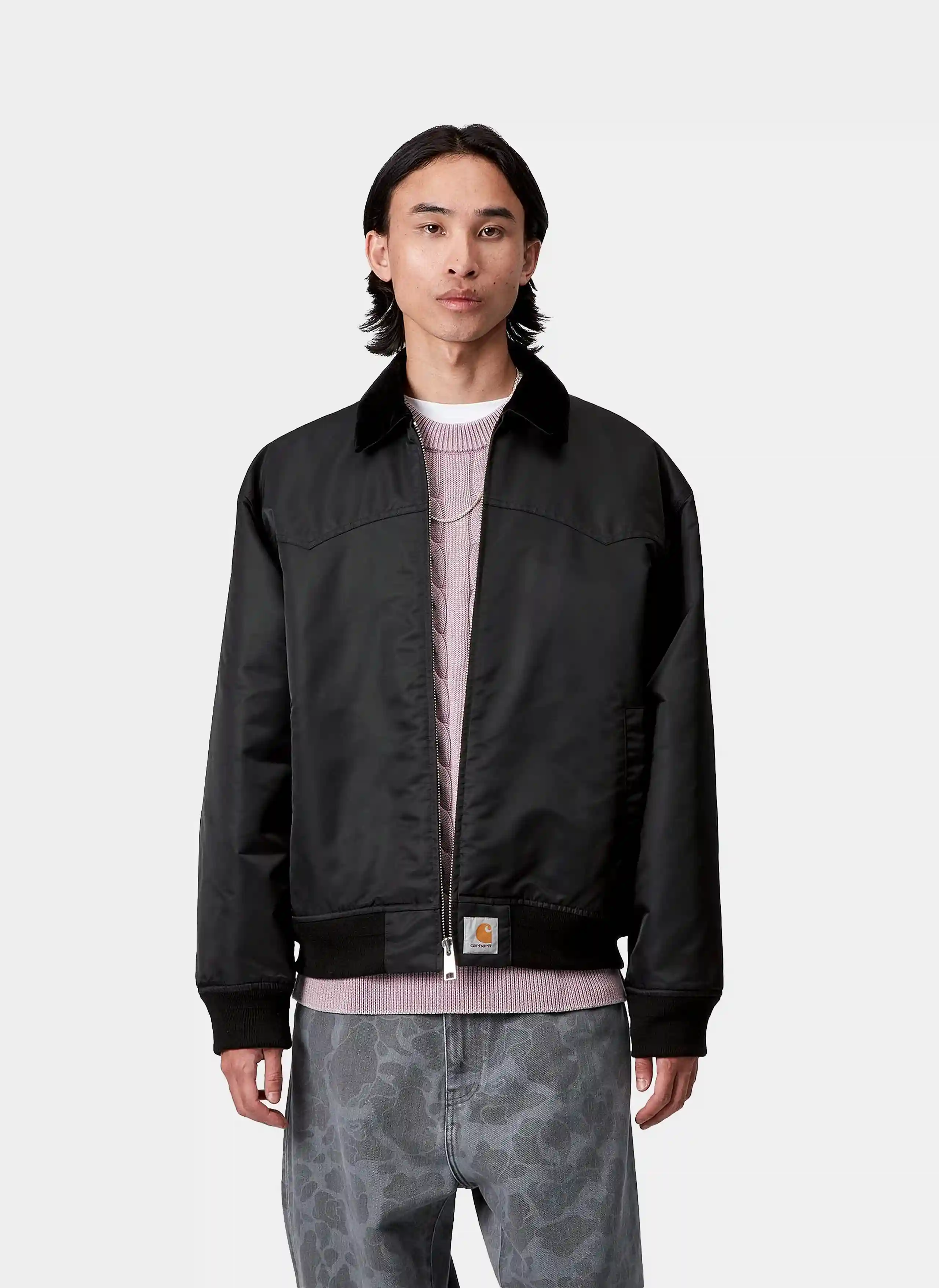 Бомбер Santa Fe Alumni Jacket Black / Scarlet