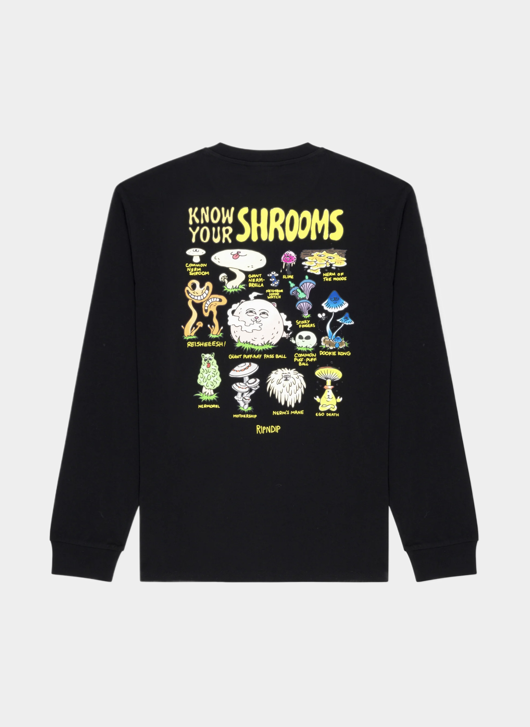 Лонгслив ‘Know Ur Shrooms LS Tee’ Black