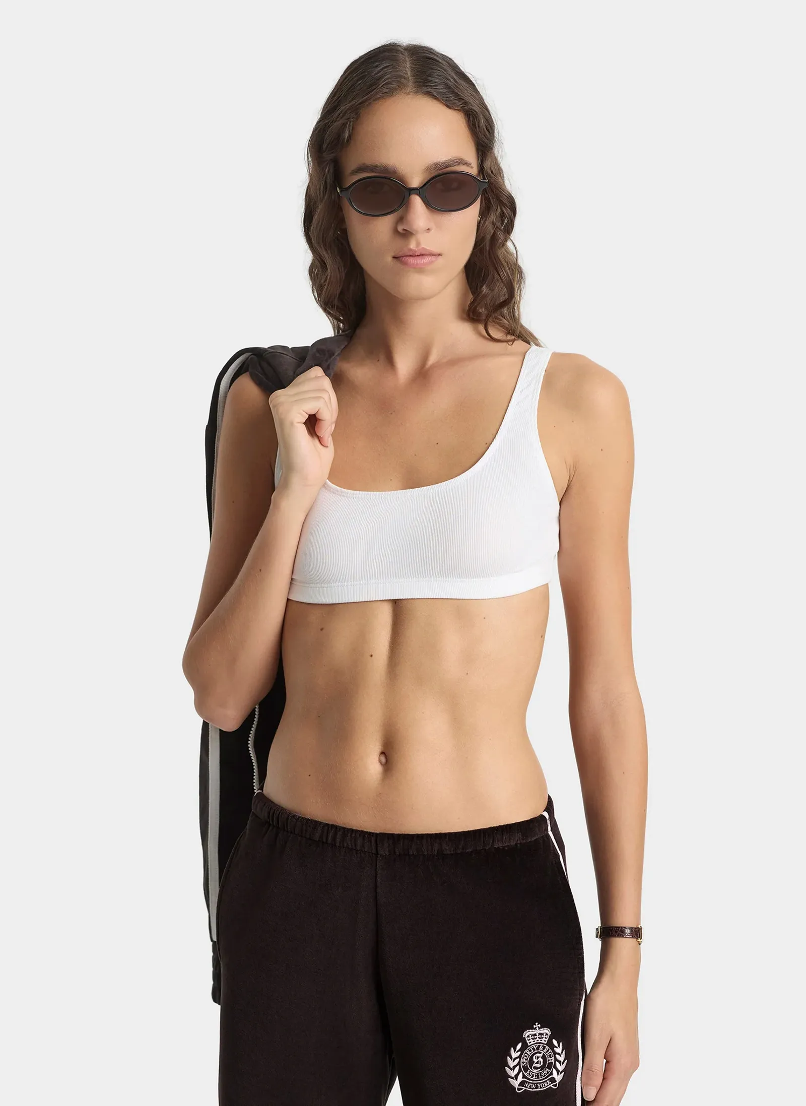 Брюки NY Crest Velour Sweatpant Chocolate