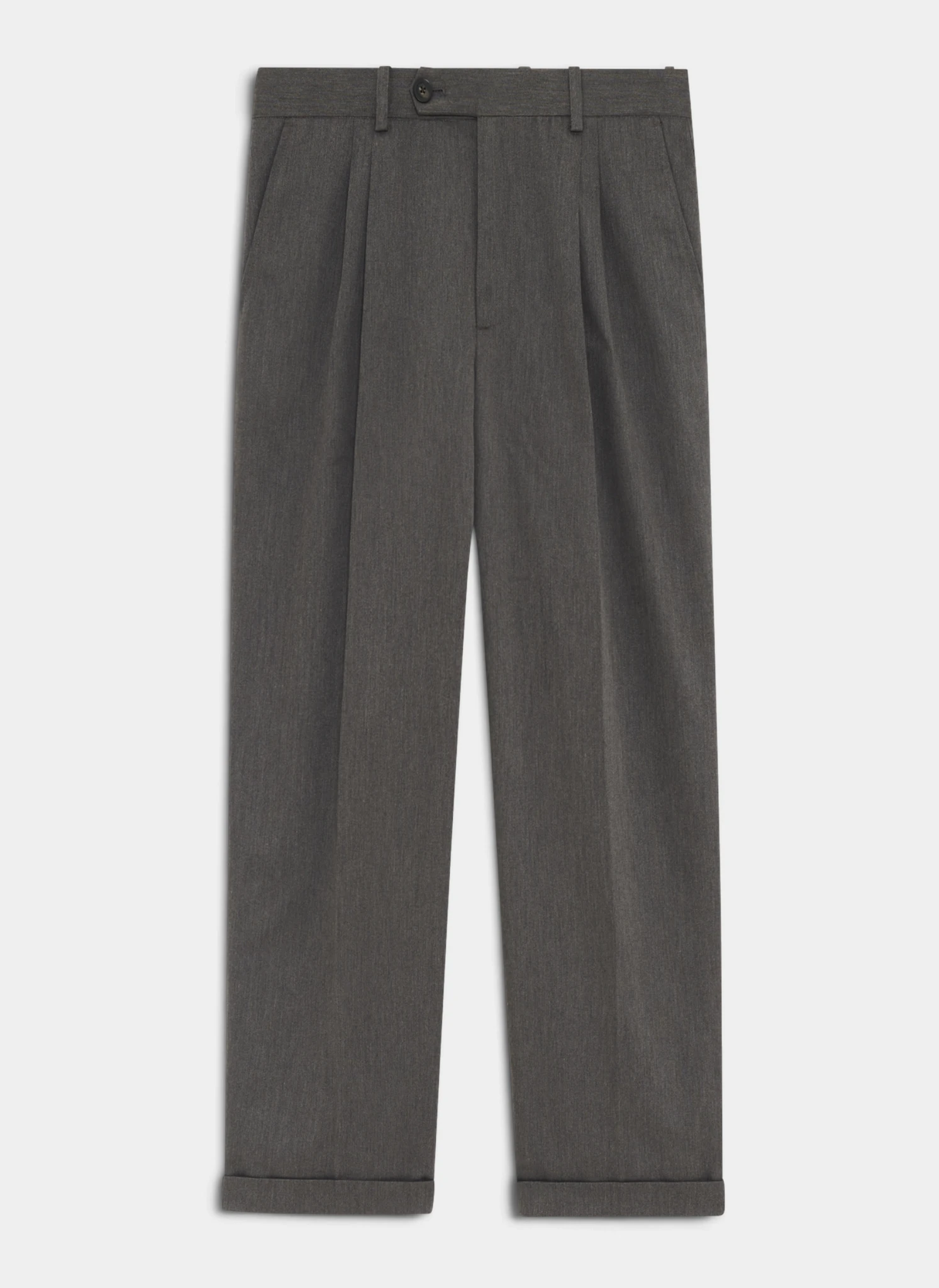 Брюки Twill Cropped Pleated Pants Grey