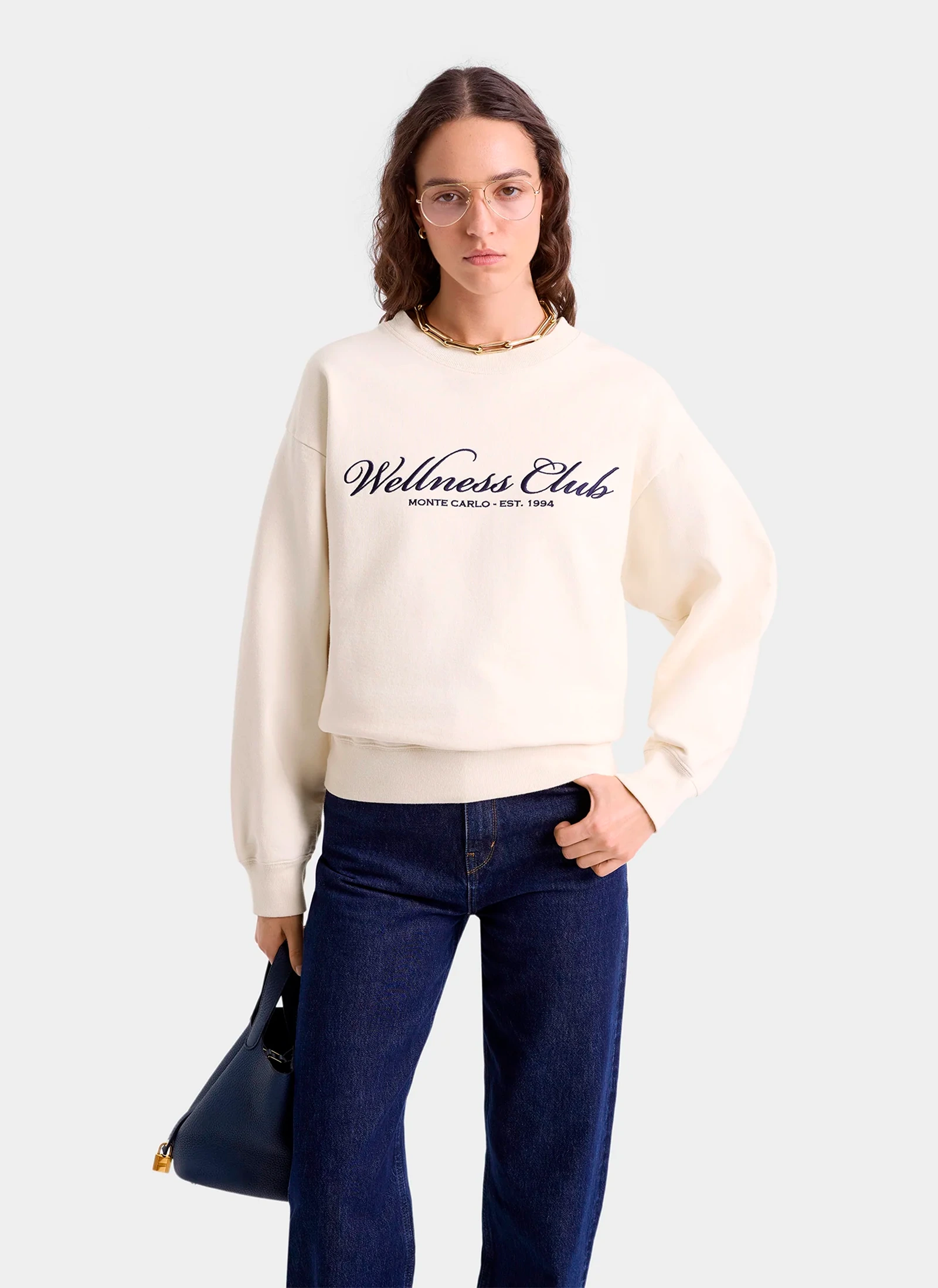 Свитшот Wellness Club MC Emboirdered Crewneck Cream