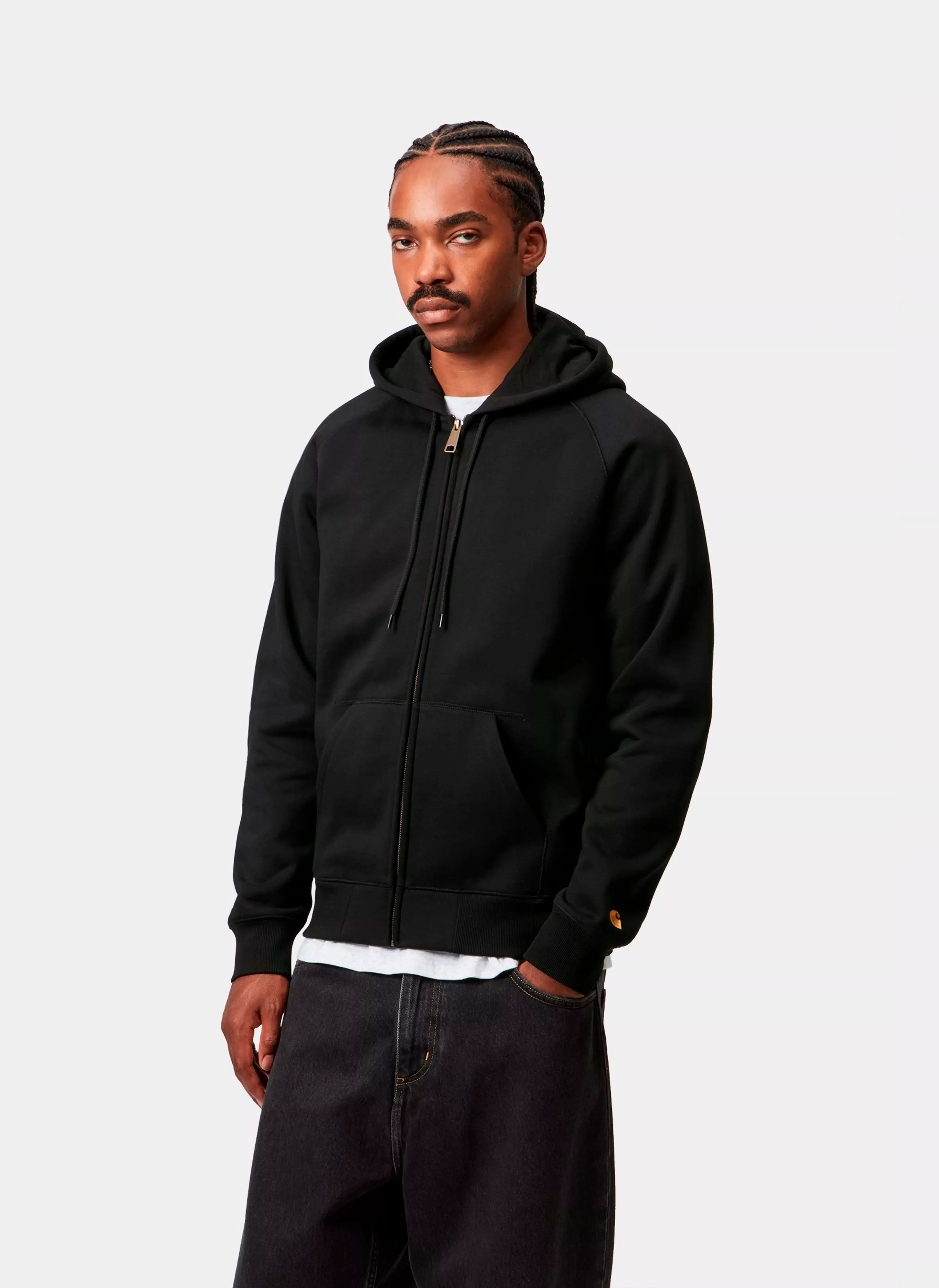 Худи на молнии Hooded Chase Jacket BLACK / GOLD