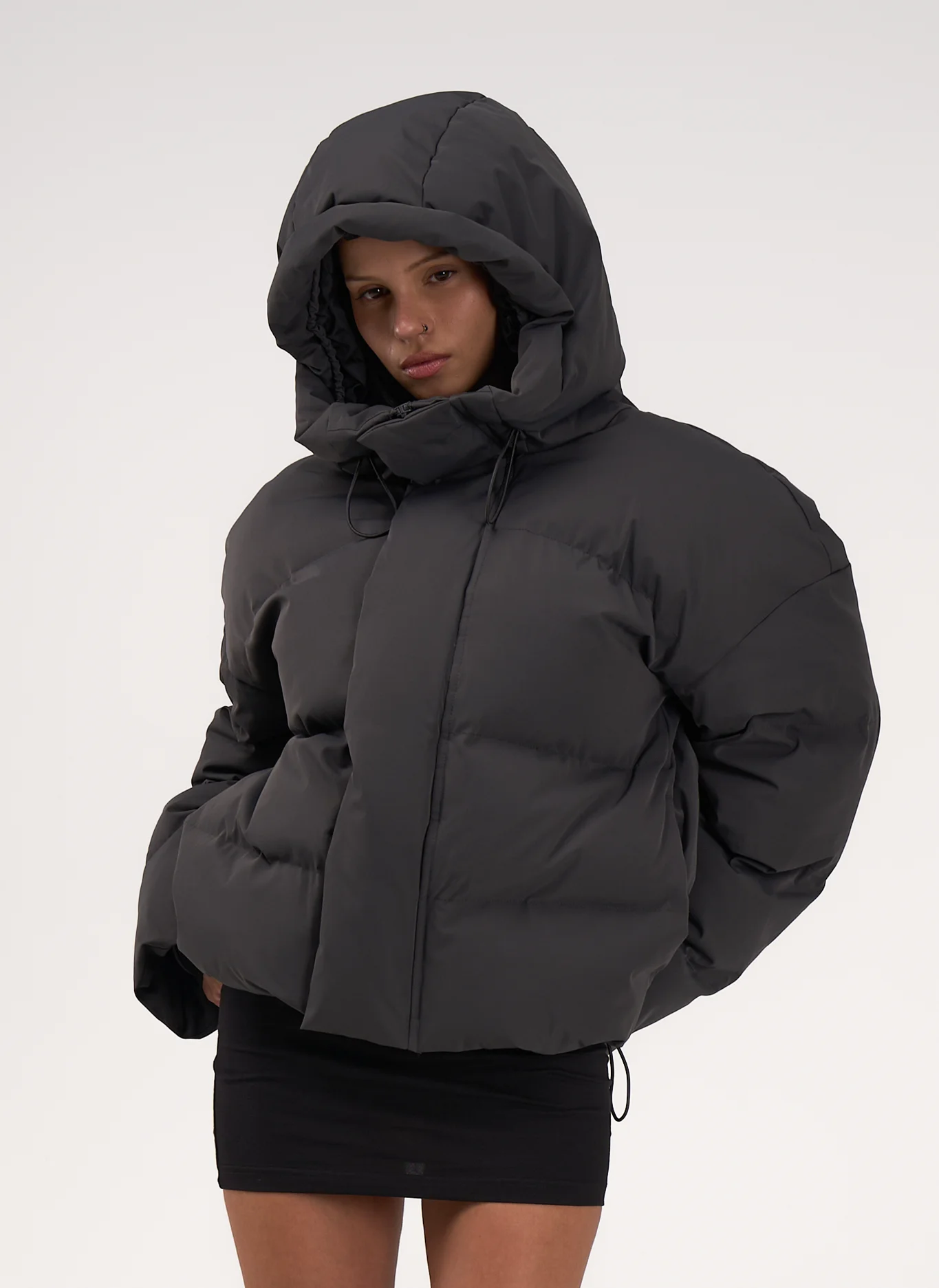 Пуховик Hooded AW25 Grey