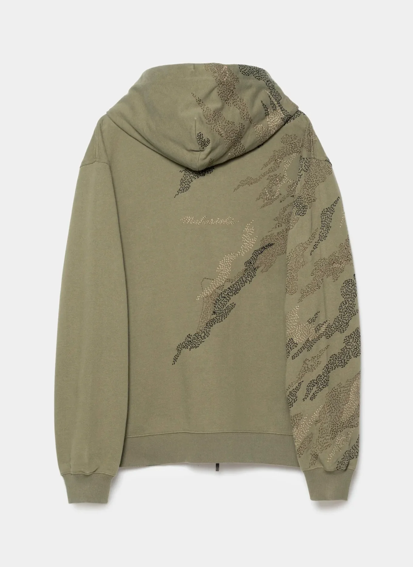 Худи на молнии Sashiko Bonsai Hooded Sweat  Olive