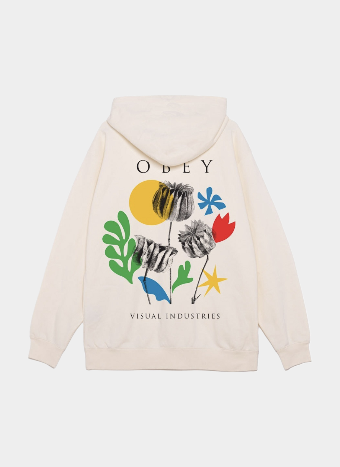 Худи ‘OBEY FLOWERS PAPERS SCISSORS’ UNBLEACHED