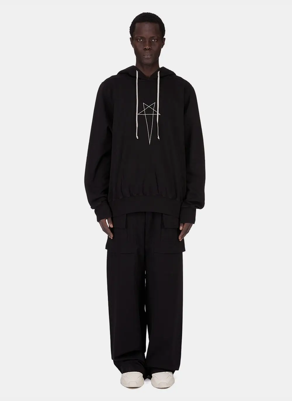 Худи Oversized Hoodie Black / Pearl