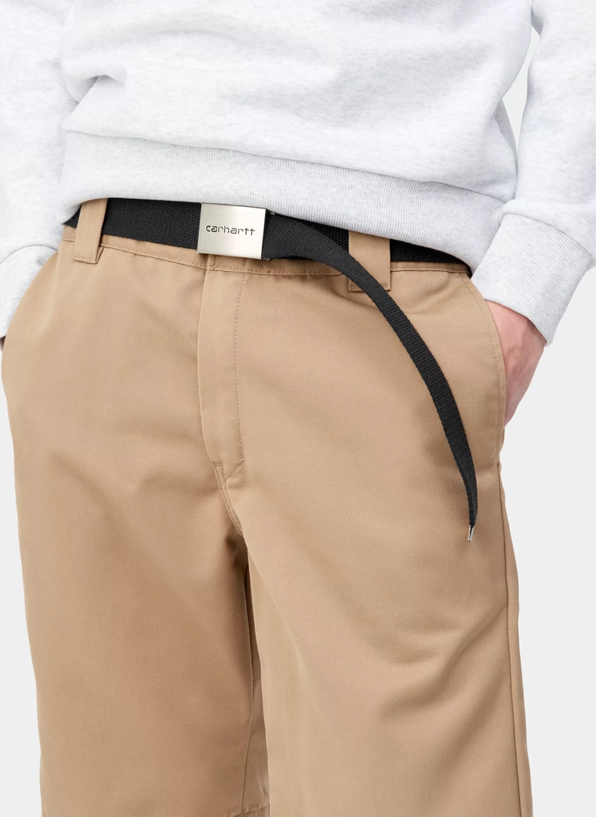 Ремень текстильный Clip Belt Chrome Black