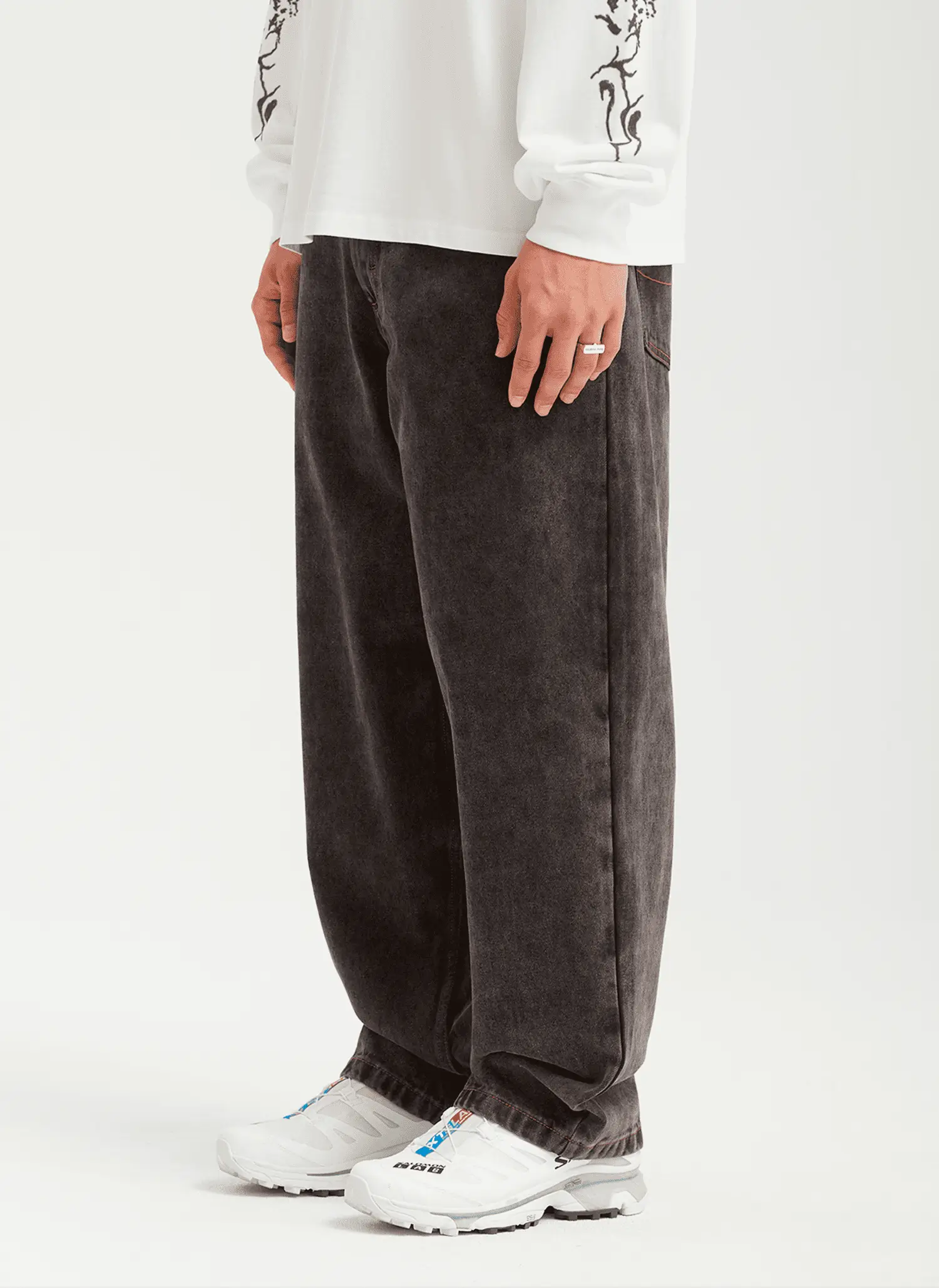 Джинсы Og Logo Baggy Denim BLACK STONE WASHED