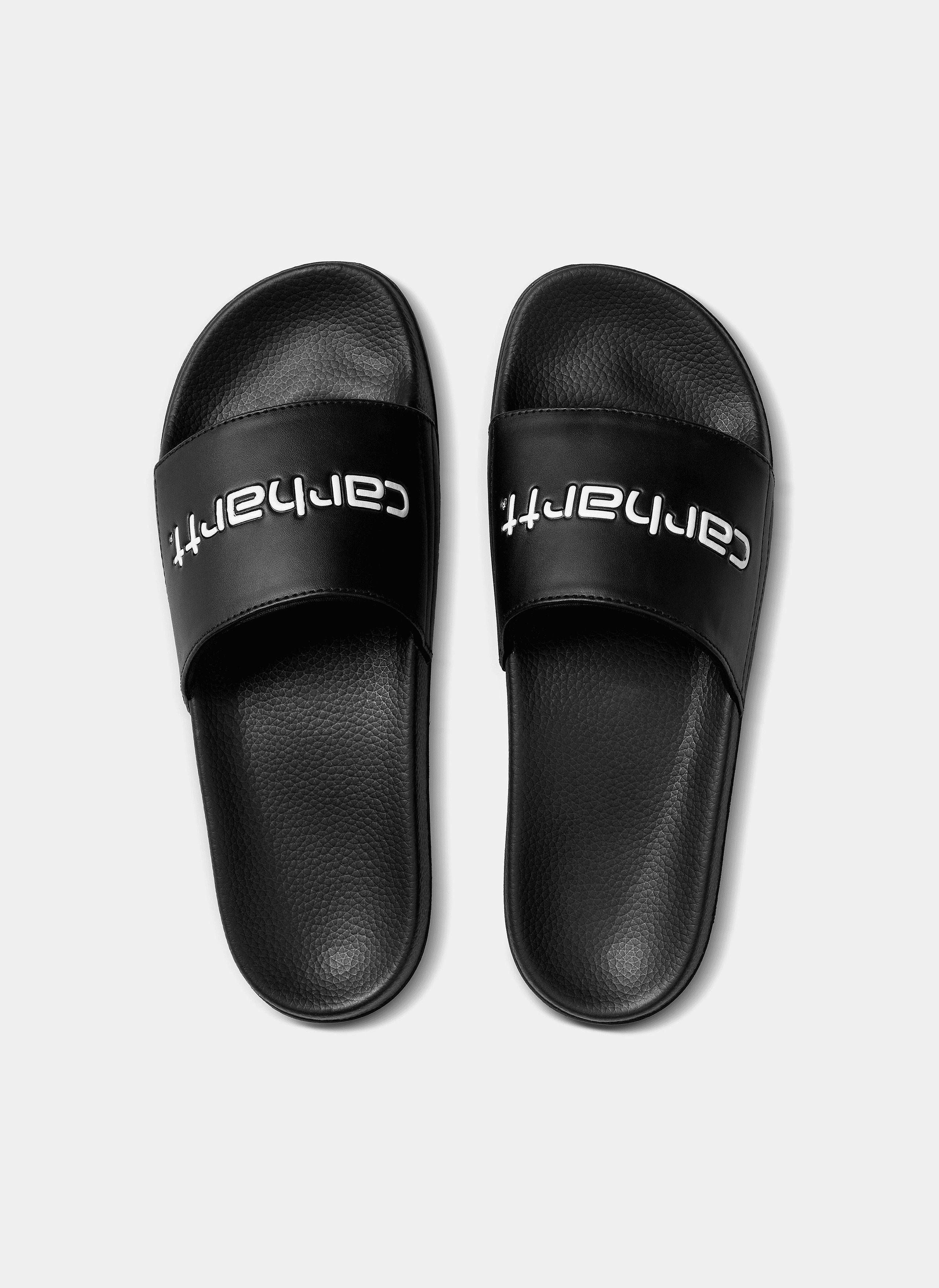 Слайды Carhartt Wip Slippers Black / White