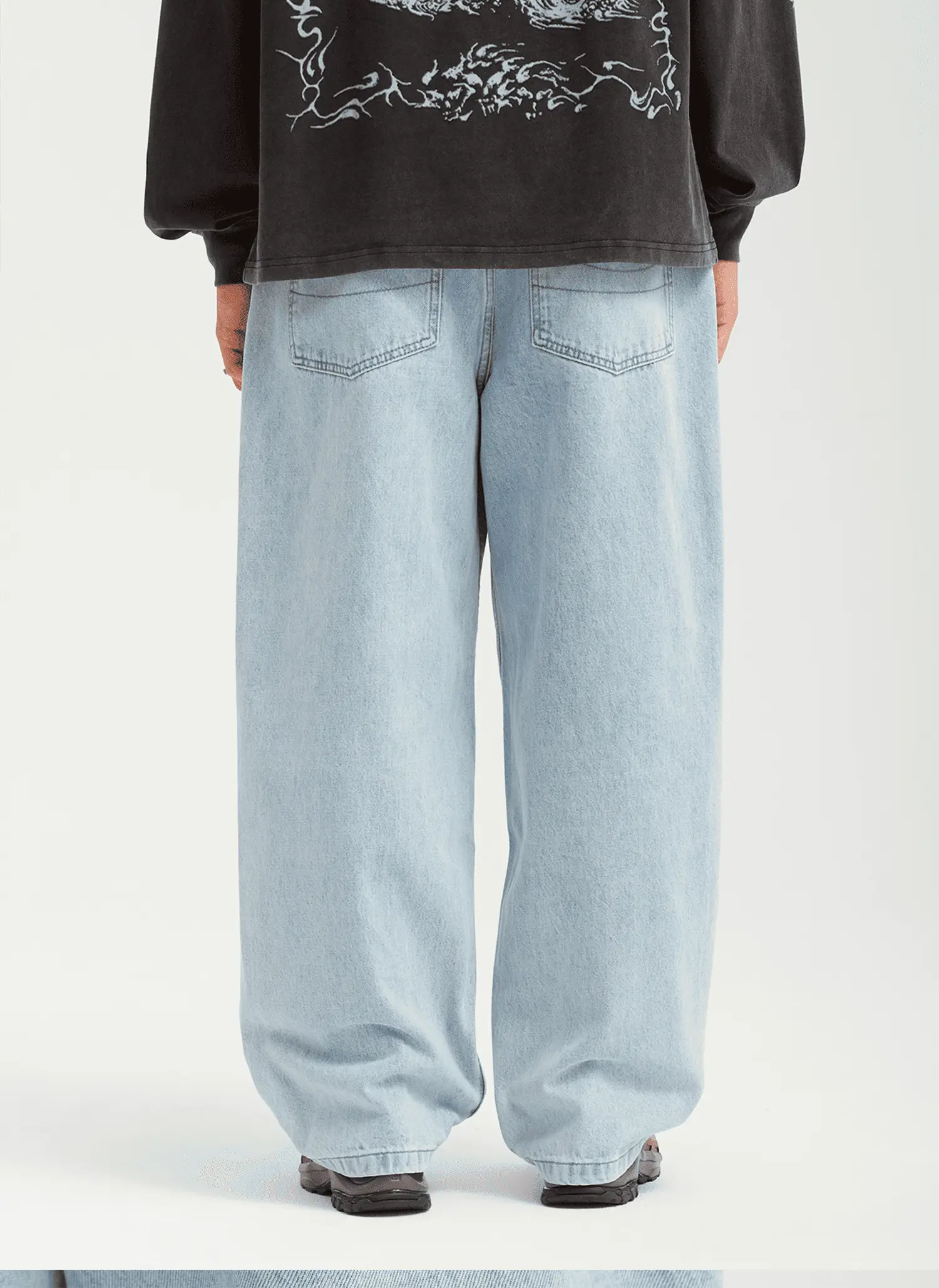 Джинсы Og Logo Baggy Denim BLUE HEAVY STONE BLEACHED