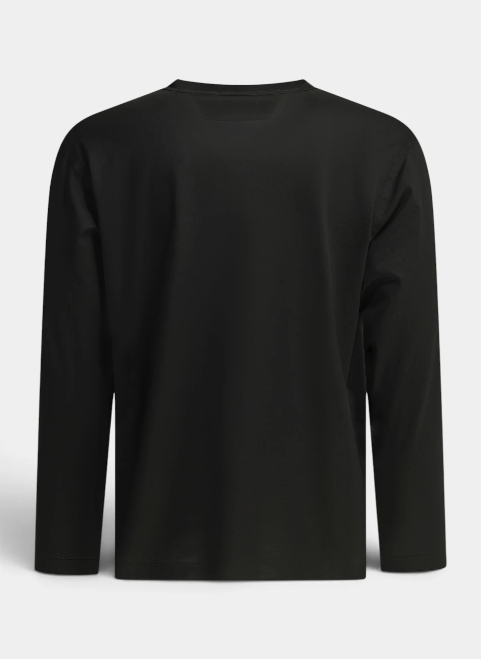 Лонгслив 70/2 Mercerized Jersey Gasato Long Sleeve T-Shirt Black