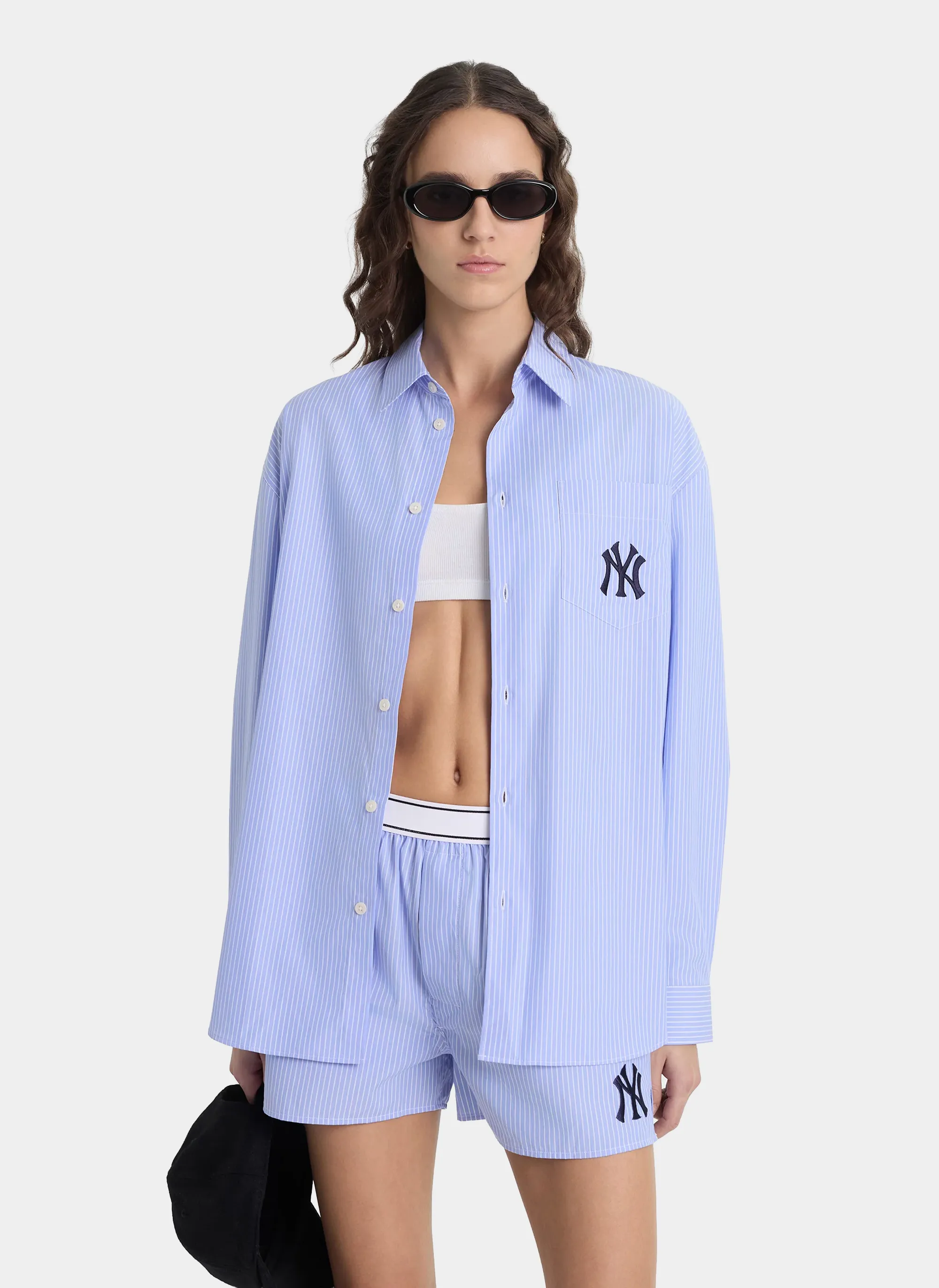 Рубашка Heritage Yankees Serif Oversized Shirt Blue Stripe