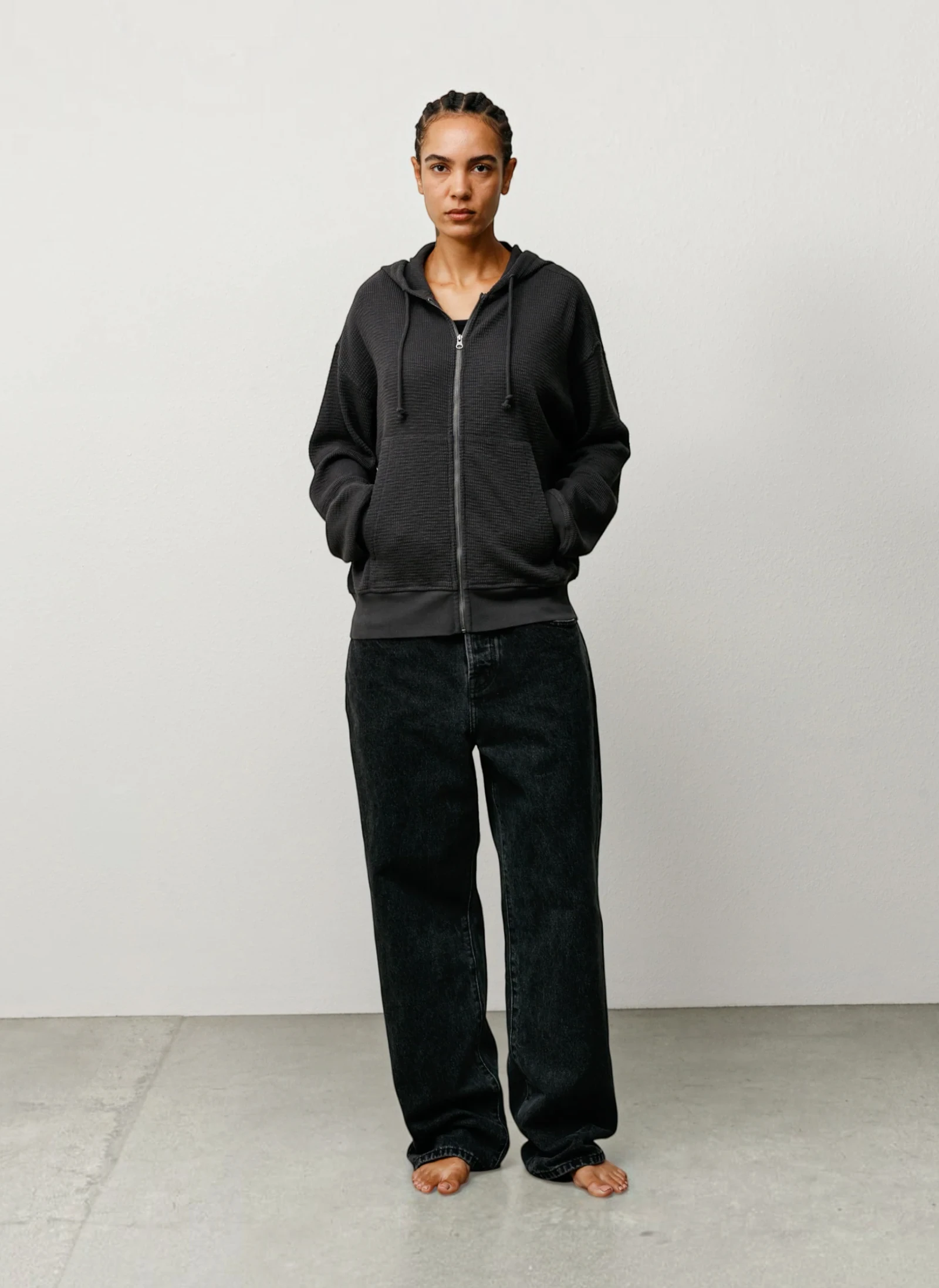 Худи на молнии Light Weight Thermal Hood Faded Black