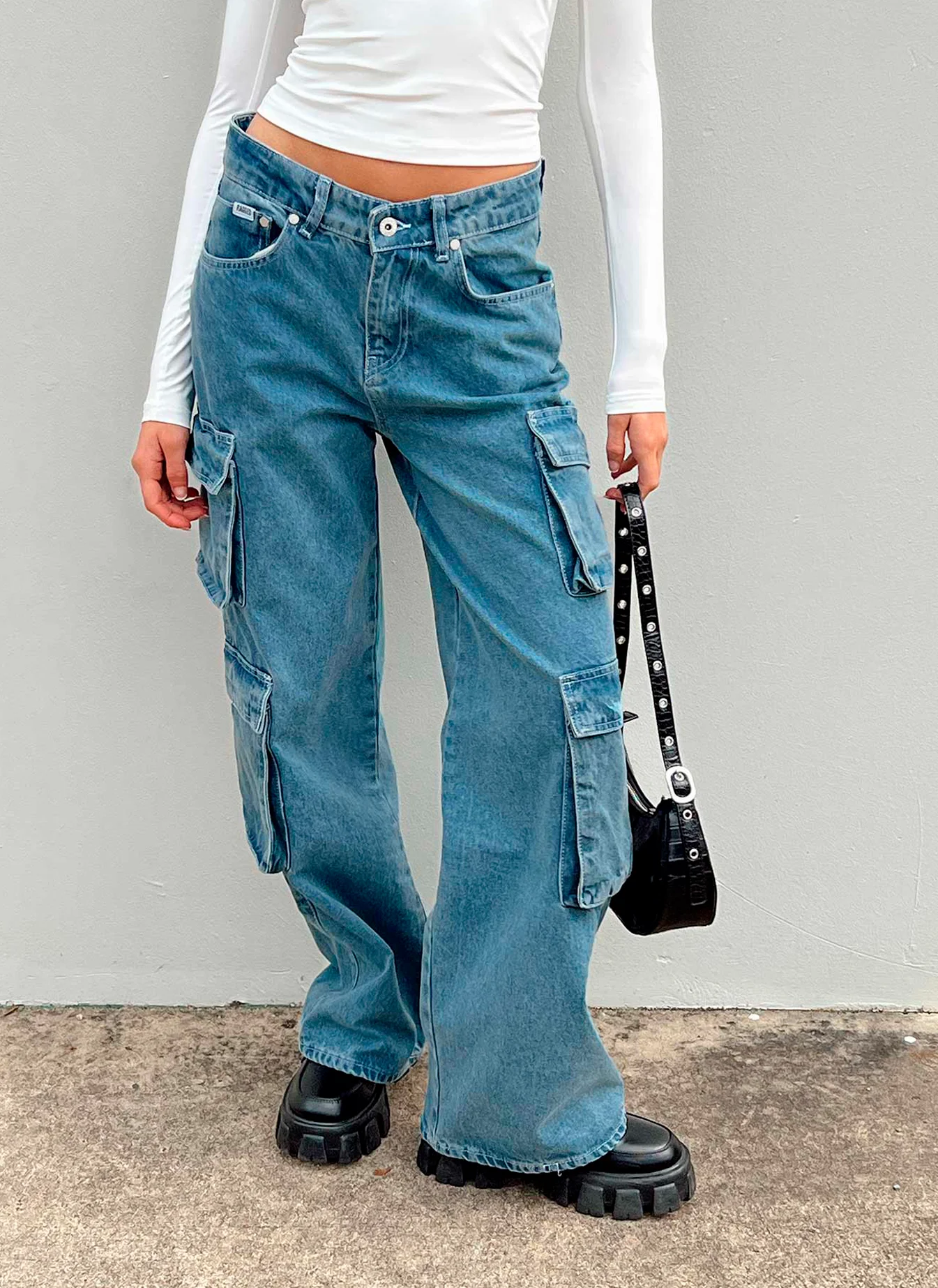 Джинсы женские ‘Straight Combat’ Mid Blue