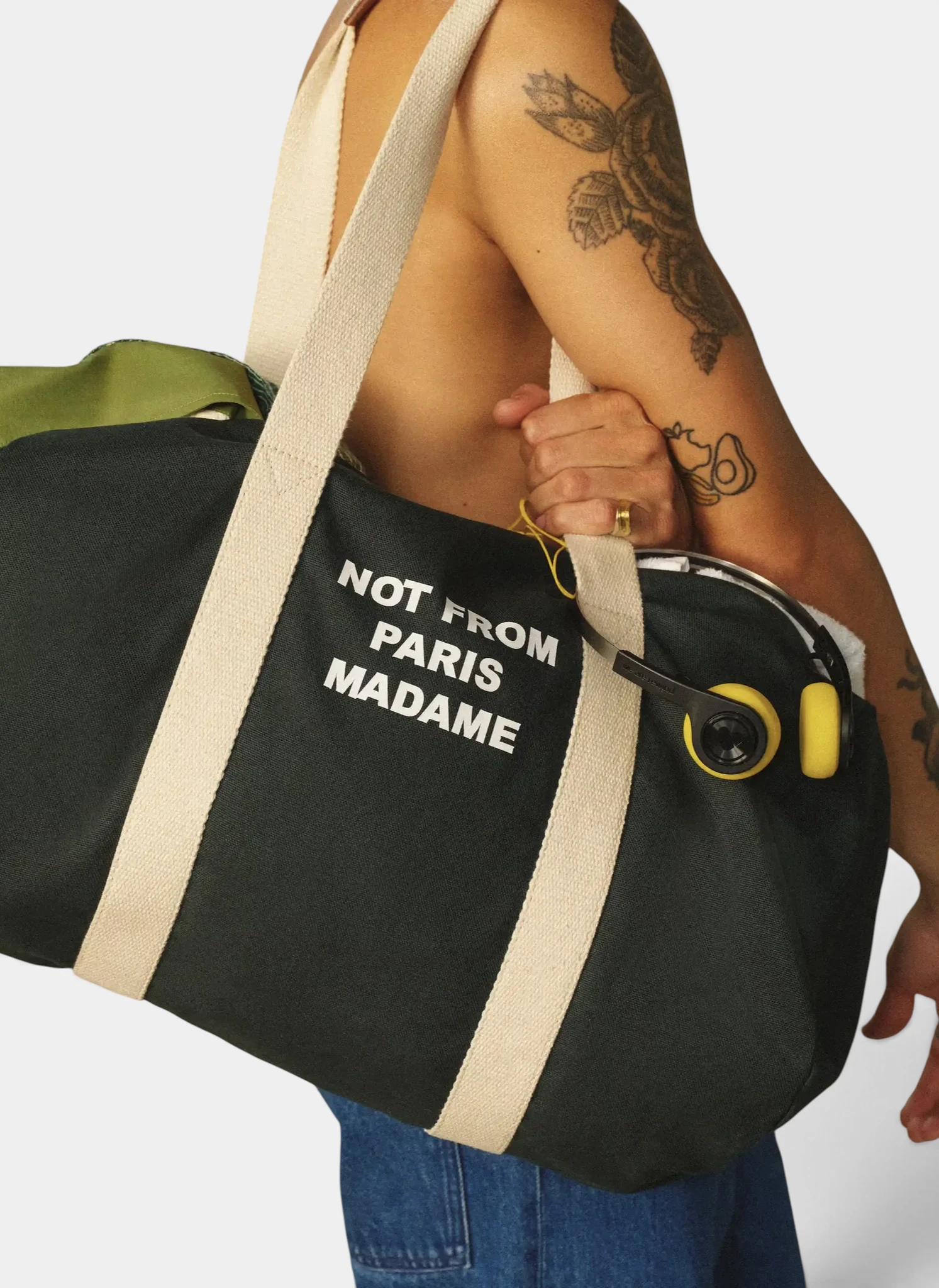 Сумка Nylon Slogan Gym Bag Black