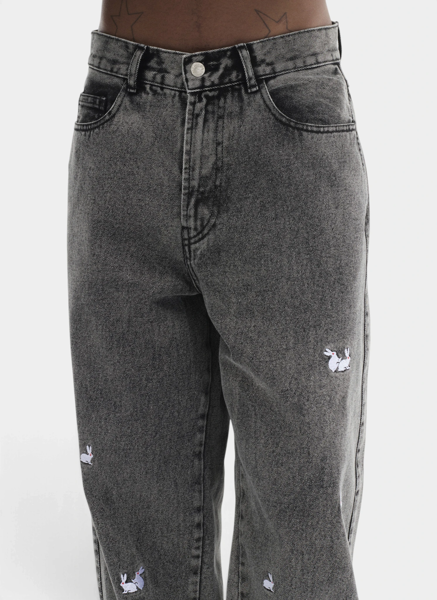 Джинсы A Billionhare Denim Pants Washed Black