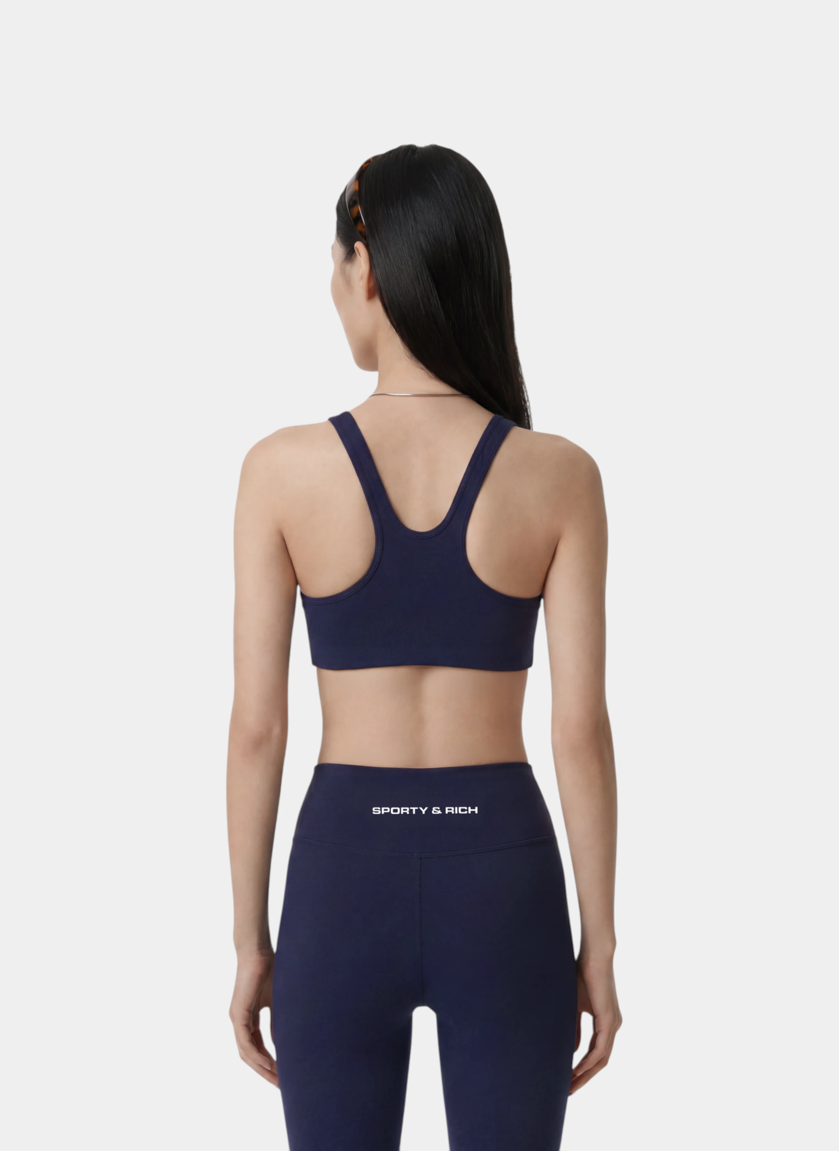 Топ Bold Logo Sports Bra Dark Navy/White
